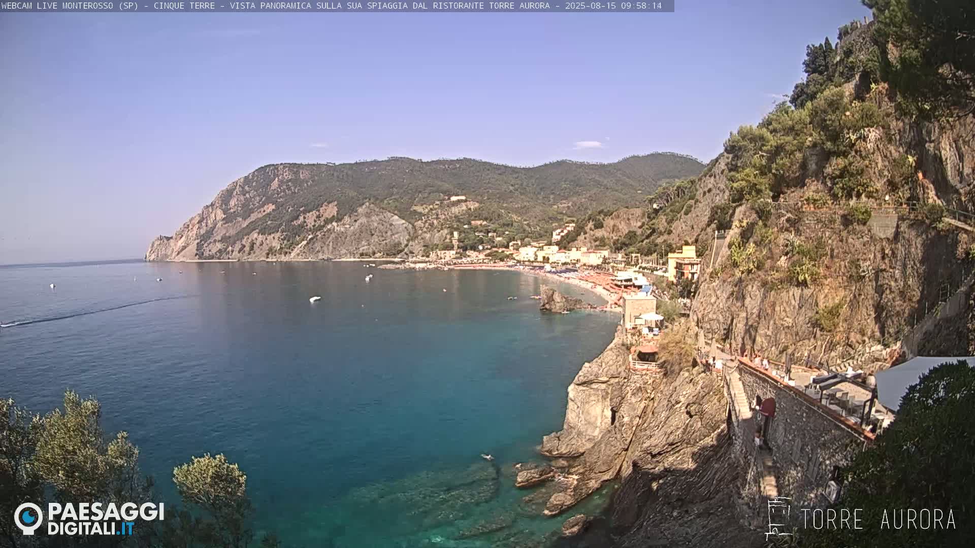 Cinque Terre Natural Park Monterosso Live Cam - La Spezia, Liguria, Italy