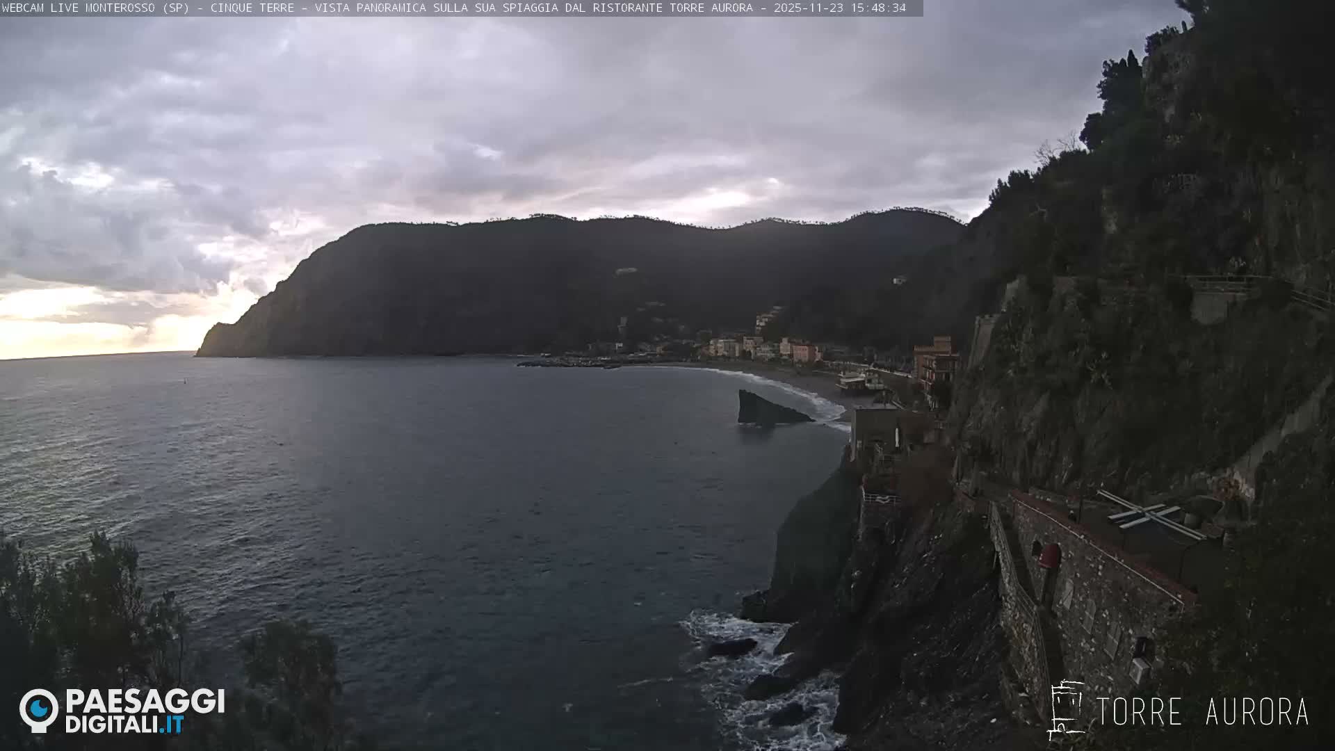 Cinque Terre Natural Park Monterosso Live Cam - La Spezia, Liguria, Italy