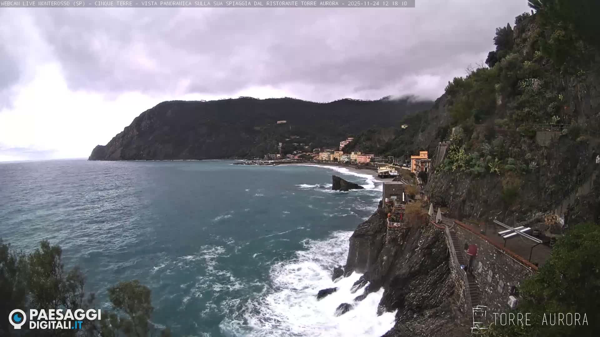 Cinque Terre Natural Park Monterosso Live Cam - La Spezia, Liguria, Italy