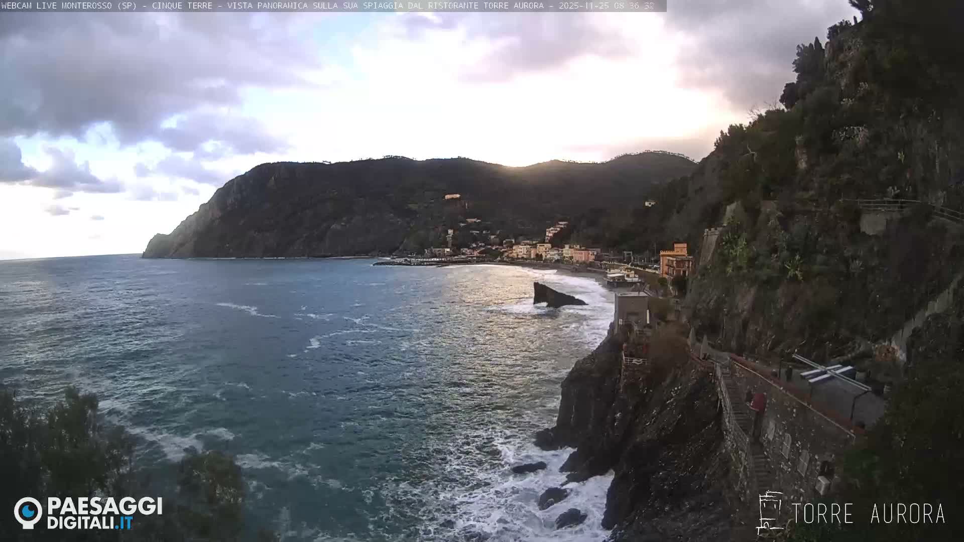 Cinque Terre Natural Park Monterosso Live Cam - La Spezia, Liguria, Italy