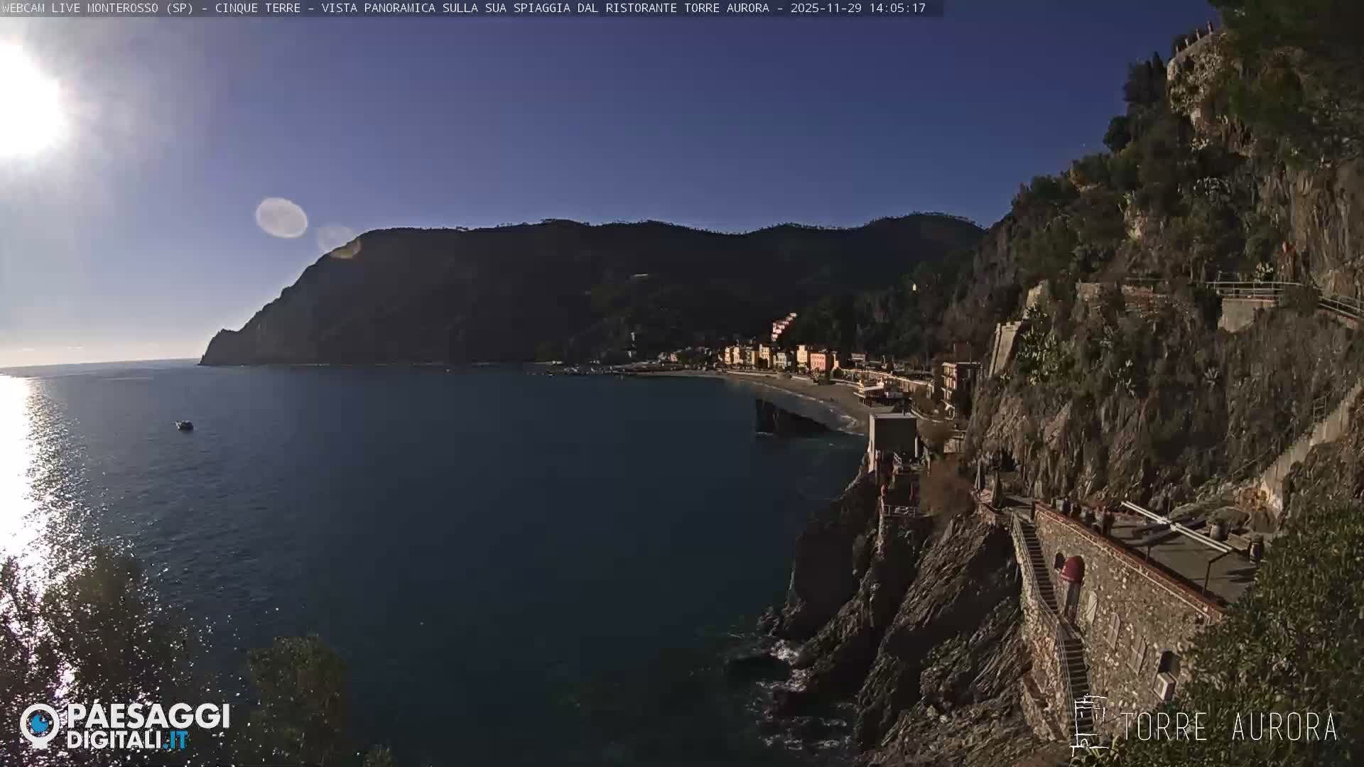 Cinque Terre Natural Park Monterosso Live Cam - La Spezia, Liguria, Italy