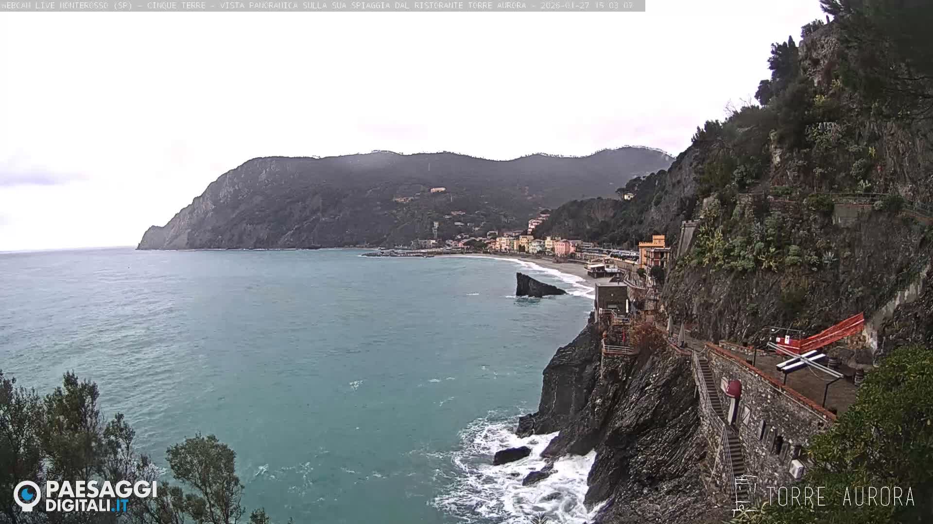 Cinque Terre Natural Park Monterosso Live Cam - La Spezia, Liguria, Italy