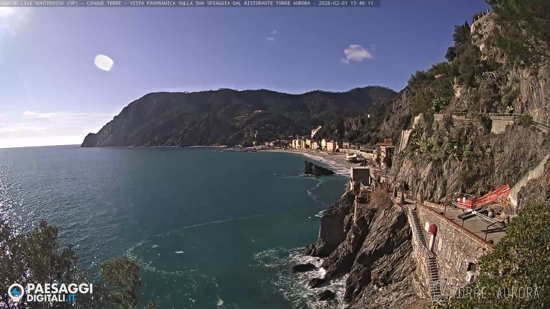 Cinque Terre Natural Park Monterosso Live Cam - La Spezia, Liguria, Italy