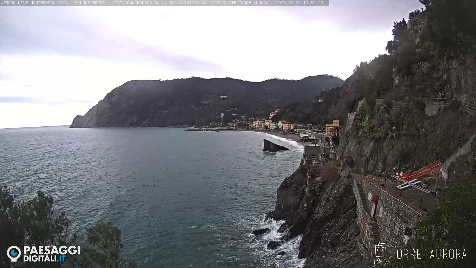 Cinque Terre Natural Park Monterosso Live Cam - La Spezia, Liguria, Italy