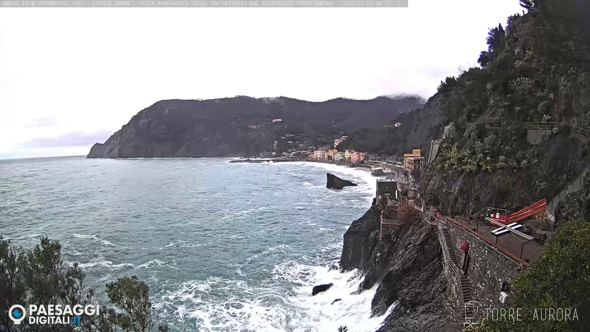 Cinque Terre Natural Park Monterosso Live Cam - La Spezia, Liguria, Italy