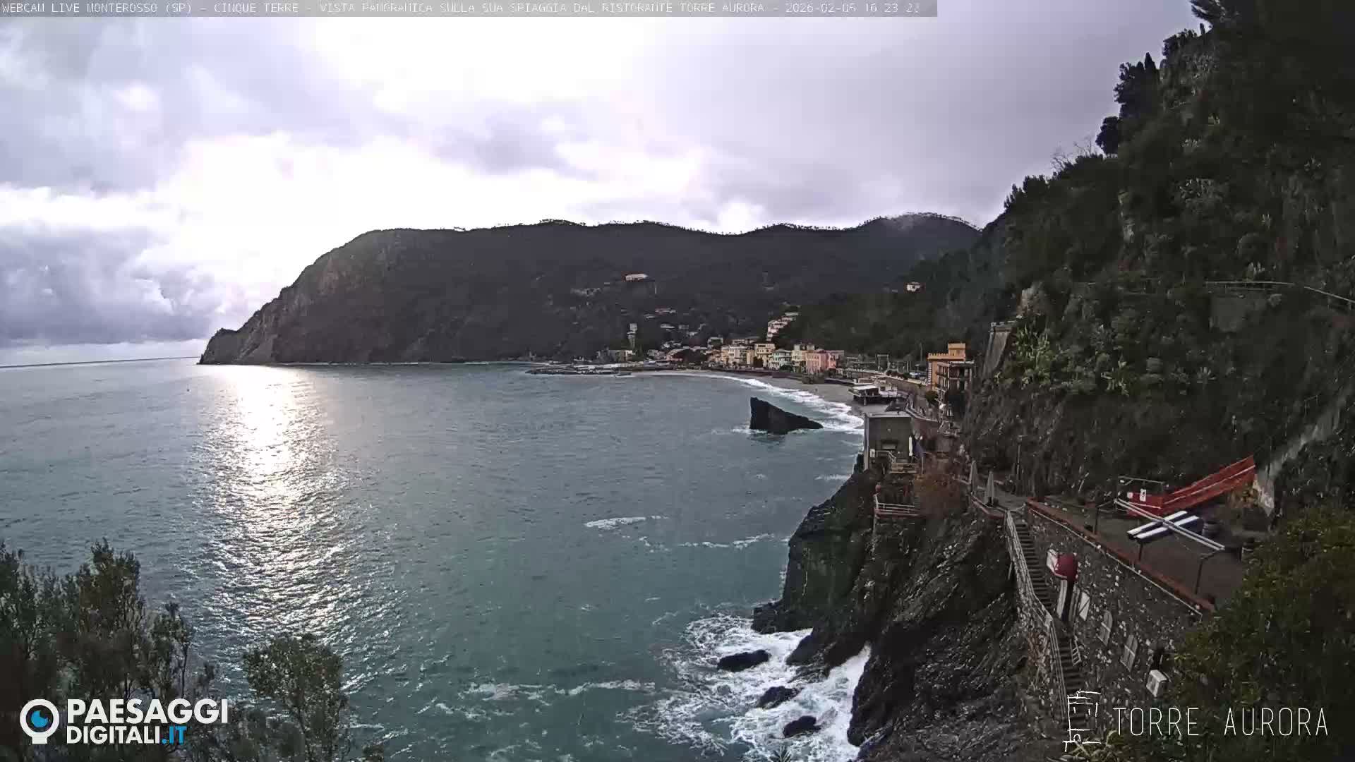 Cinque Terre Natural Park Monterosso Live Cam - La Spezia, Liguria, Italy