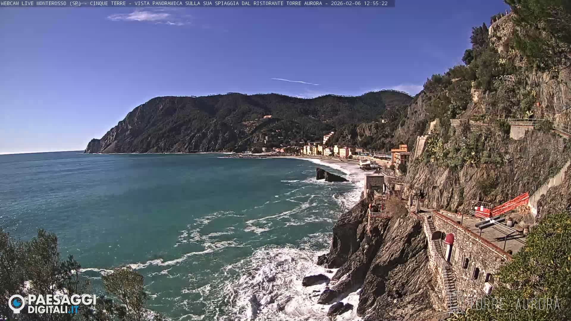 Cinque Terre Natural Park Monterosso Live Cam - La Spezia, Liguria, Italy