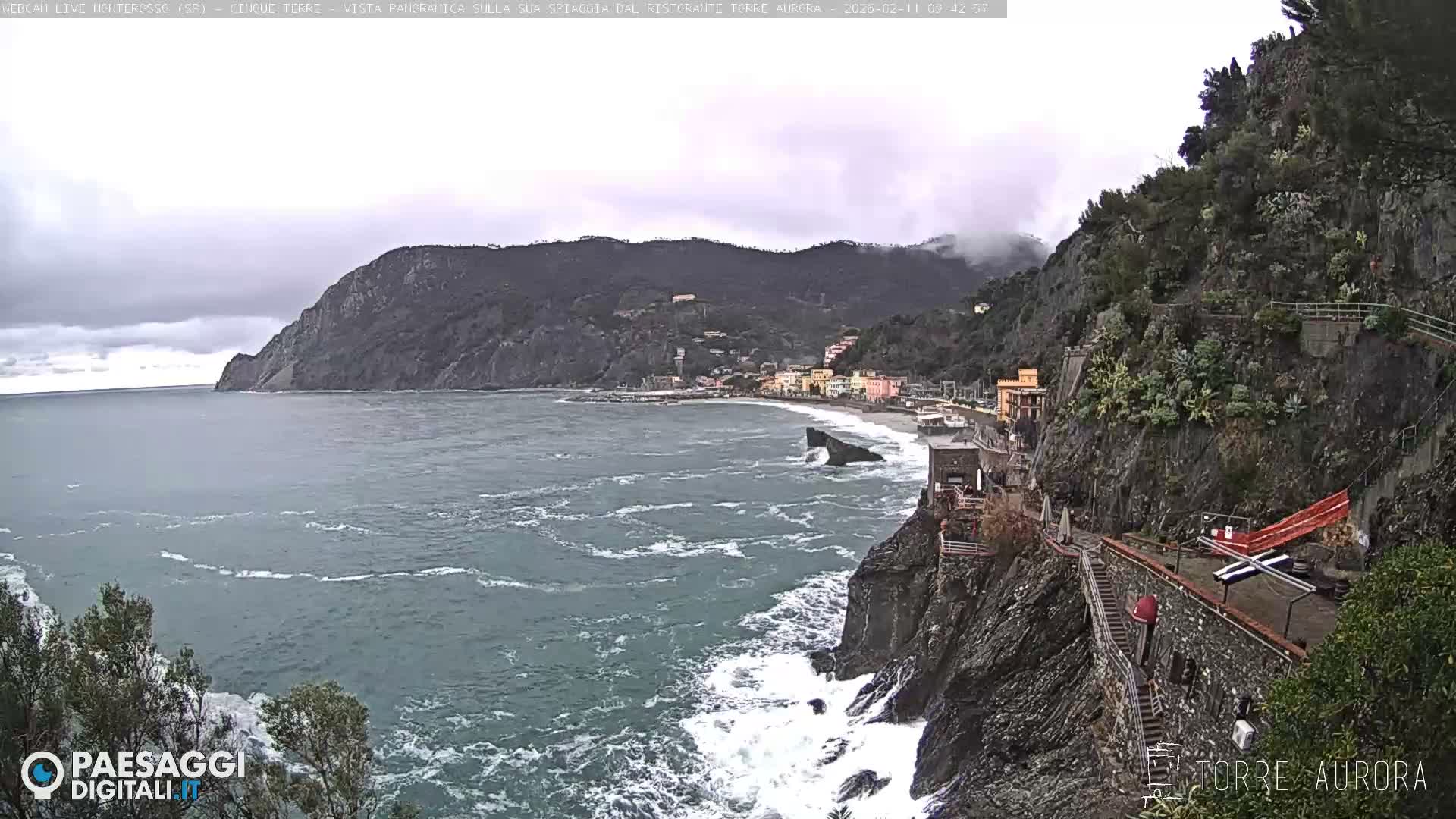 Cinque Terre Natural Park Monterosso Live Cam - La Spezia, Liguria, Italy