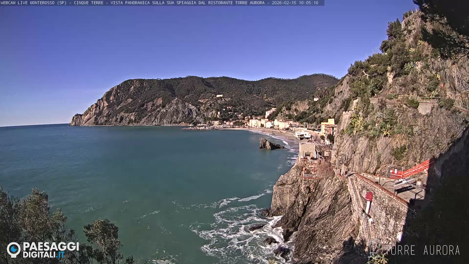 Cinque Terre Natural Park Monterosso Live Cam - La Spezia, Liguria, Italy