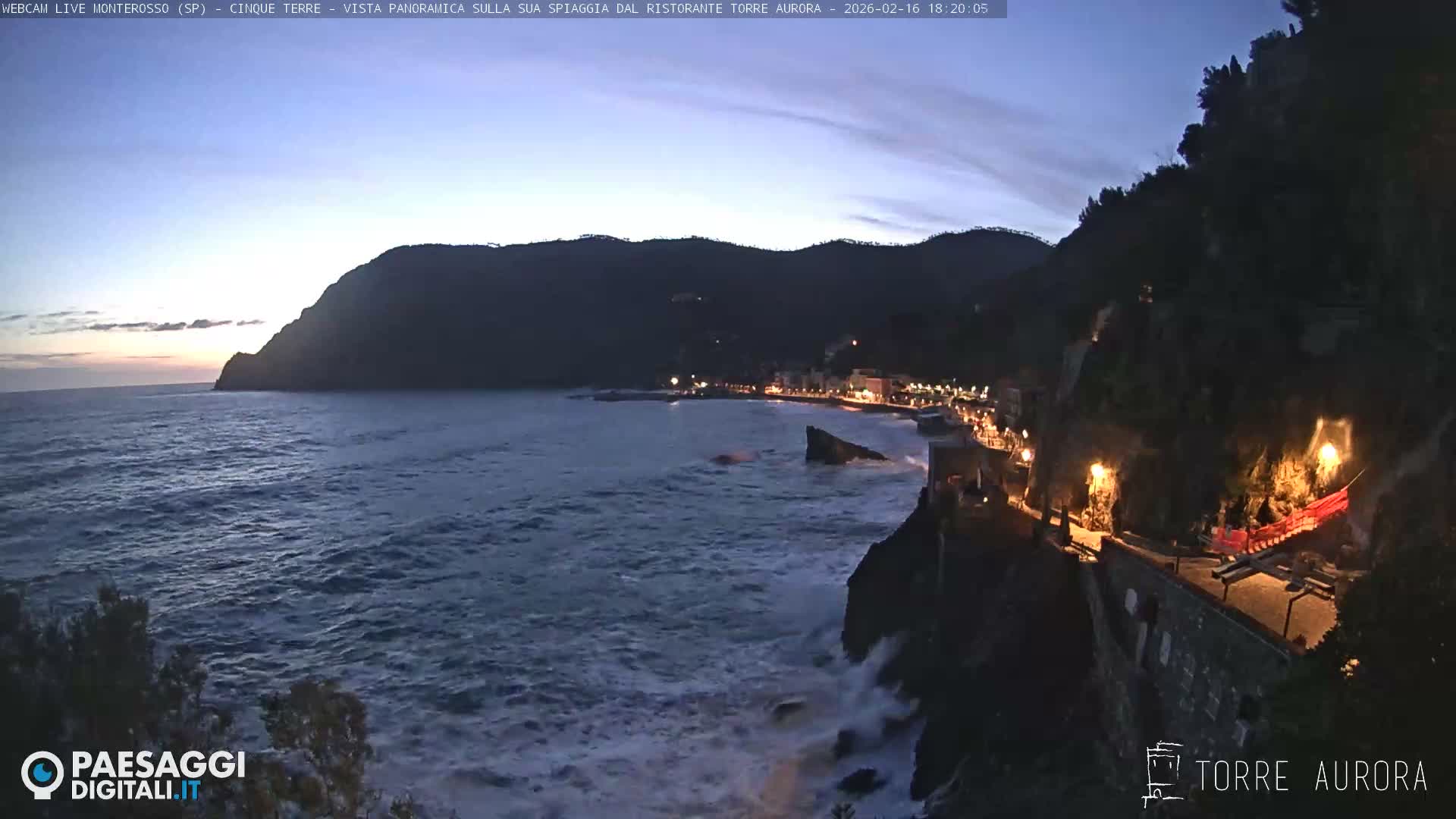 Cinque Terre Natural Park Monterosso Live Cam - La Spezia, Liguria, Italy