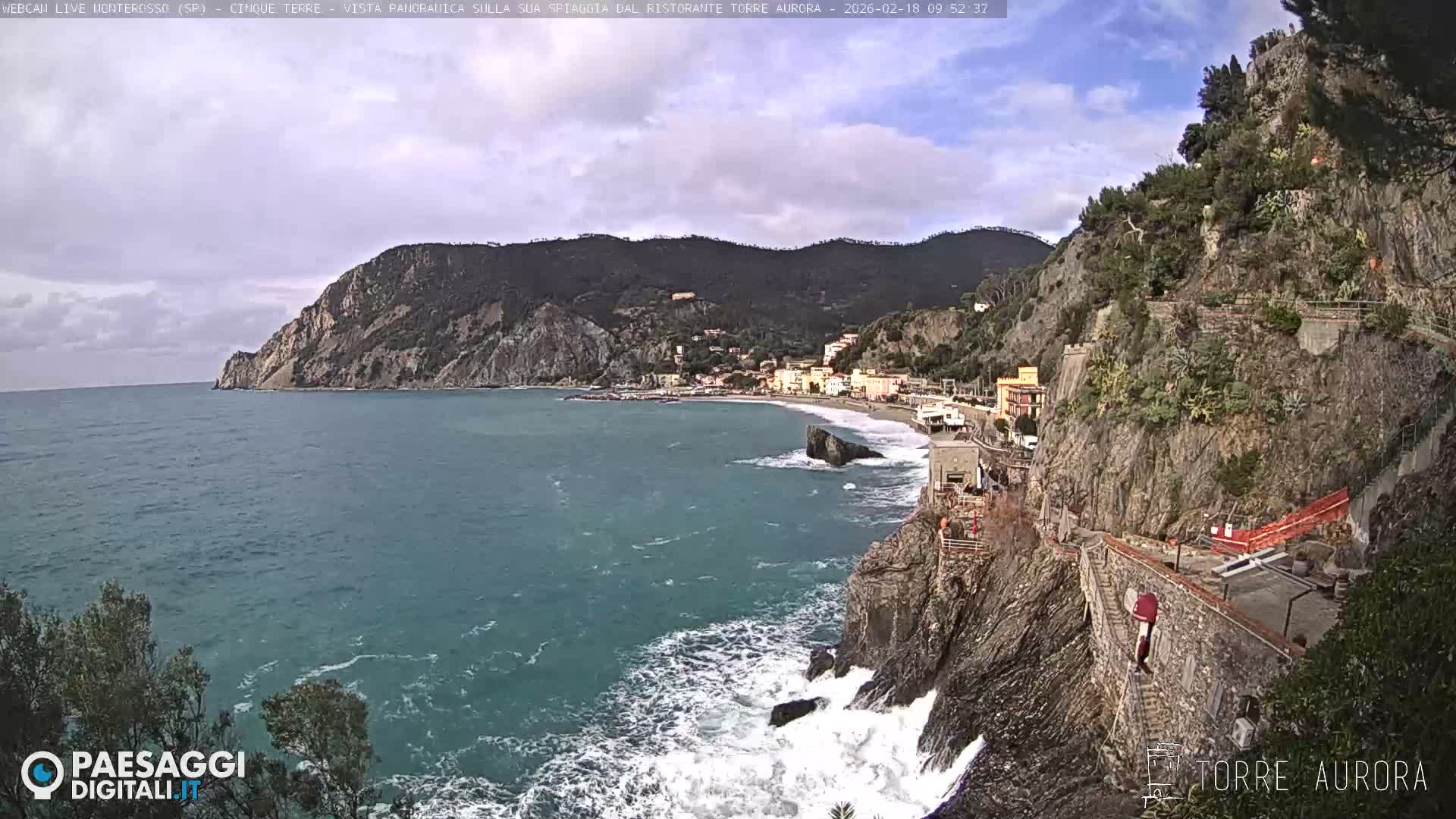 Cinque Terre Natural Park Monterosso Live Cam - La Spezia, Liguria, Italy