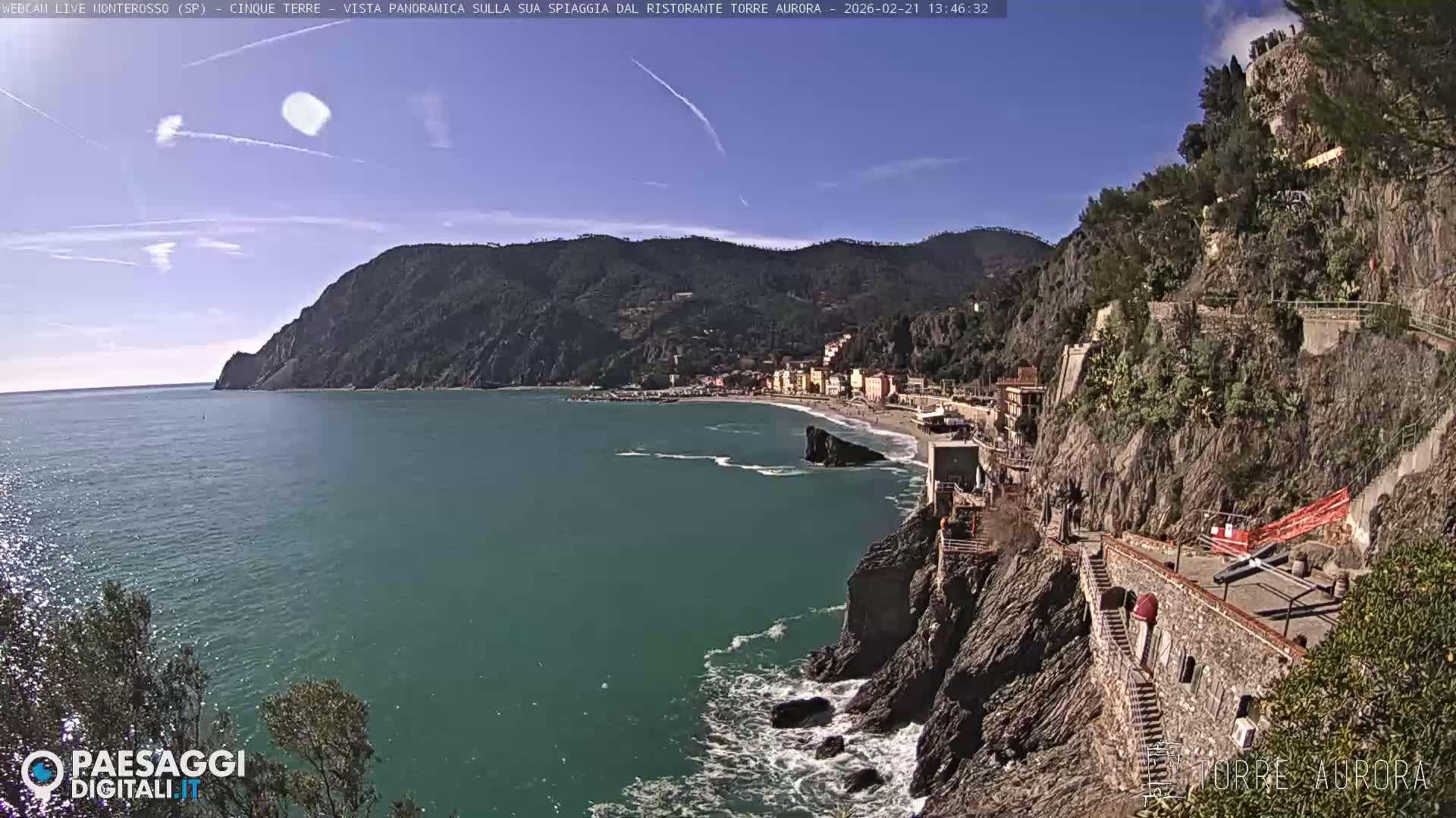 Cinque Terre Natural Park Monterosso Live Cam - La Spezia, Liguria, Italy
