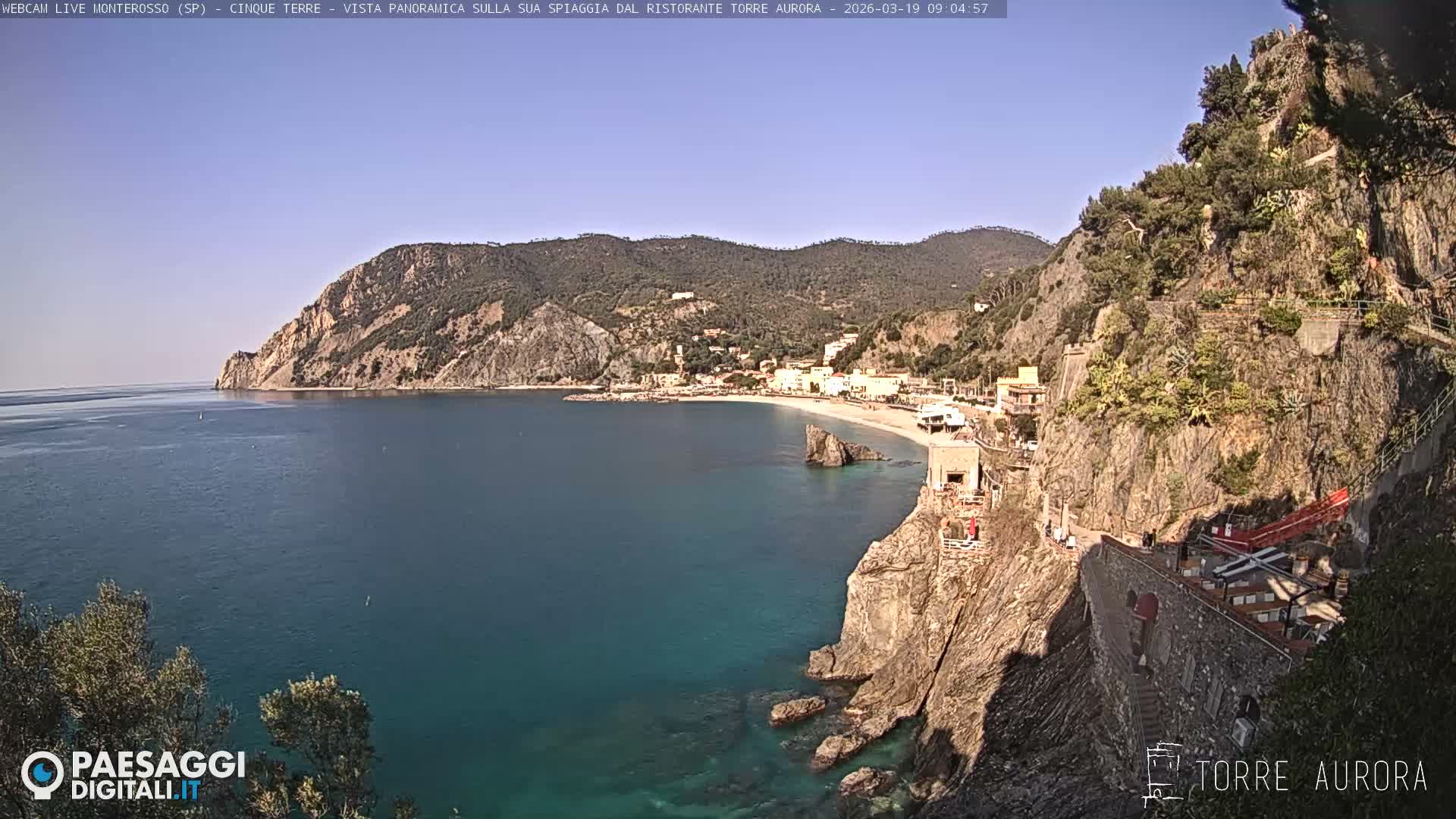 Cinque Terre Natural Park Monterosso Live Cam - La Spezia, Liguria, Italy