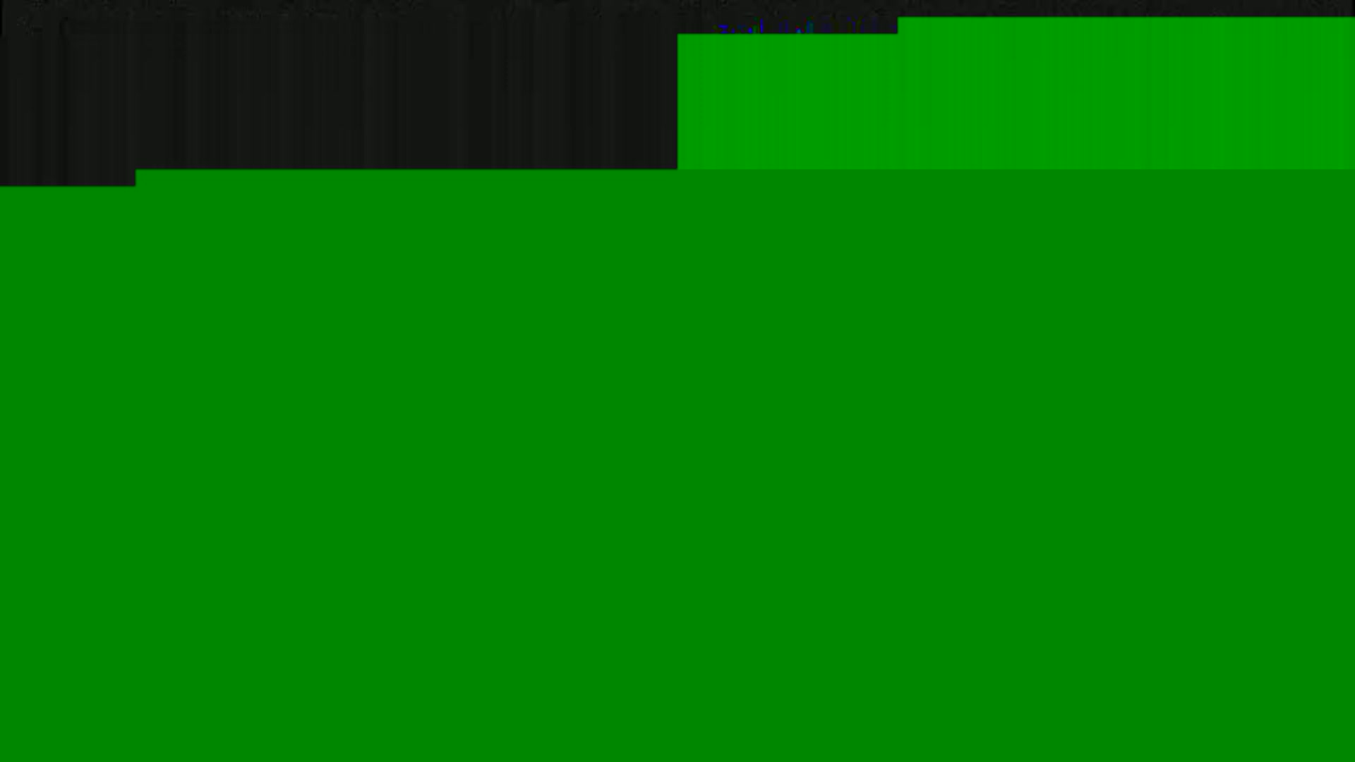 A mostly solid green image with a thin band of dark gray at the top.