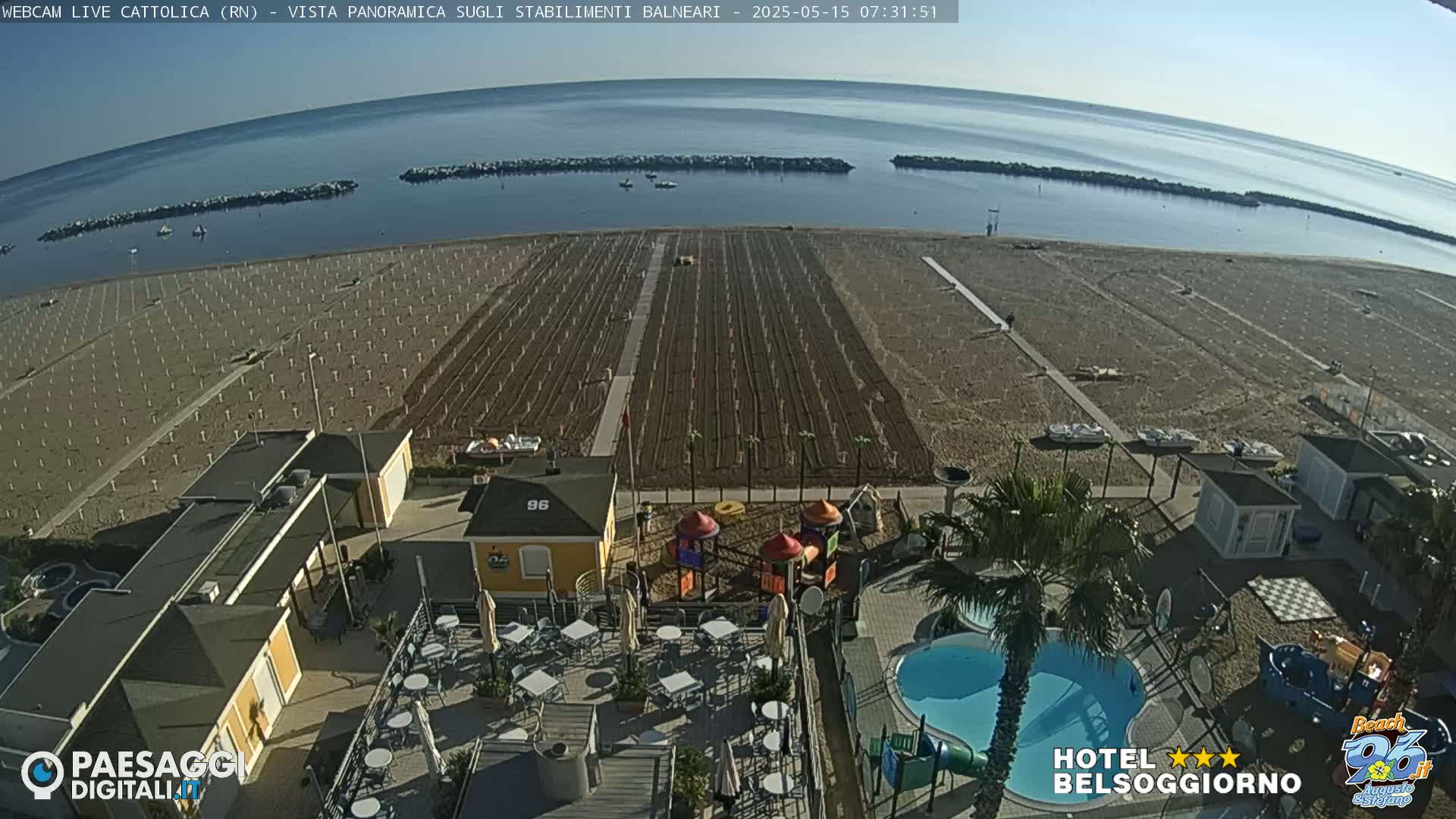 Cattolica Beach Live Cam -  Rimini, Emilia-Romagna, Italy