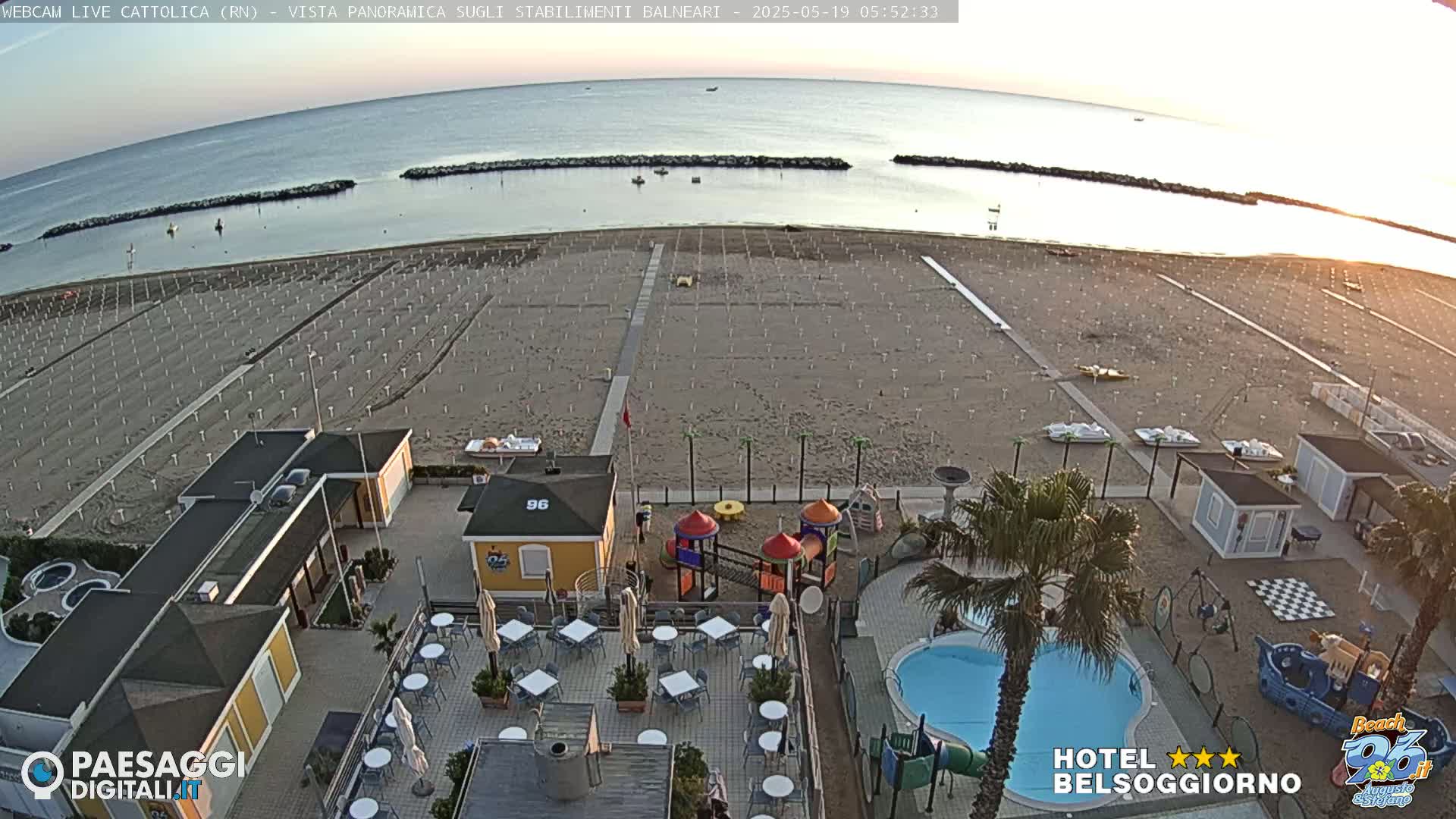 Cattolica Beach Live Cam -  Rimini, Emilia-Romagna, Italy