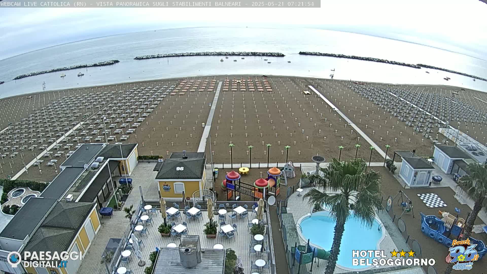 Cattolica Beach Live Cam -  Rimini, Emilia-Romagna, Italy