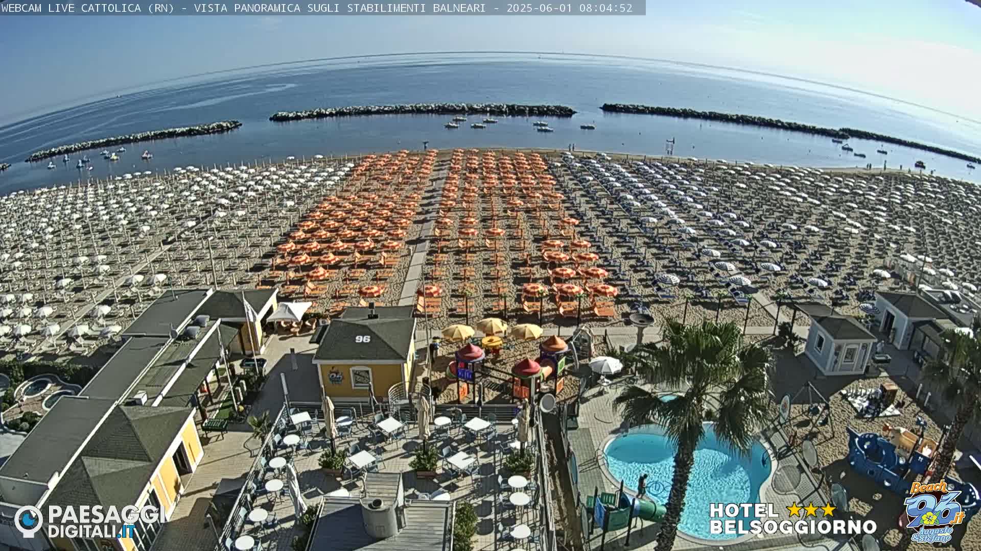 Cattolica Beach Live Cam -  Rimini, Emilia-Romagna, Italy