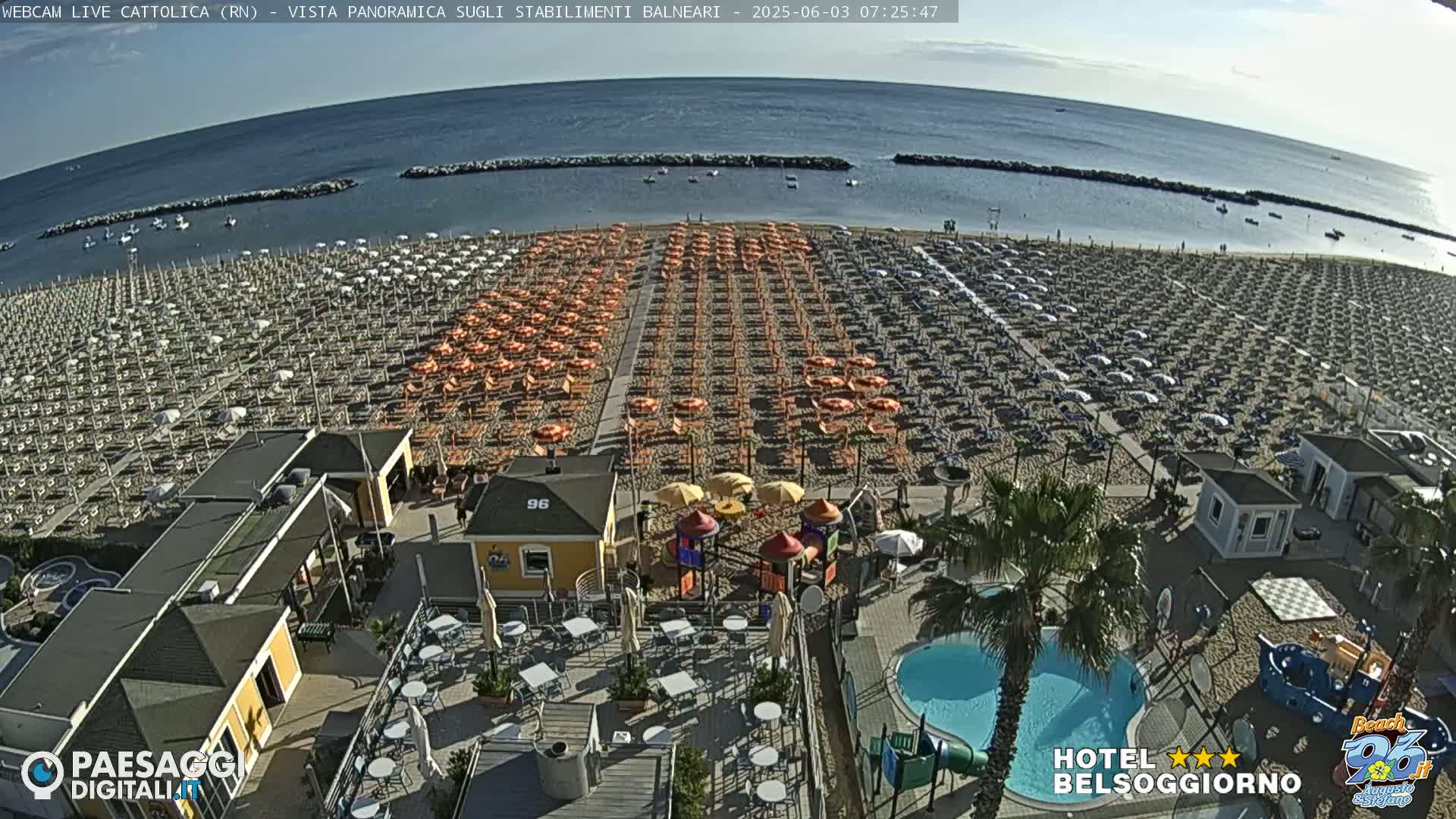 Cattolica Beach Live Cam -  Rimini, Emilia-Romagna, Italy