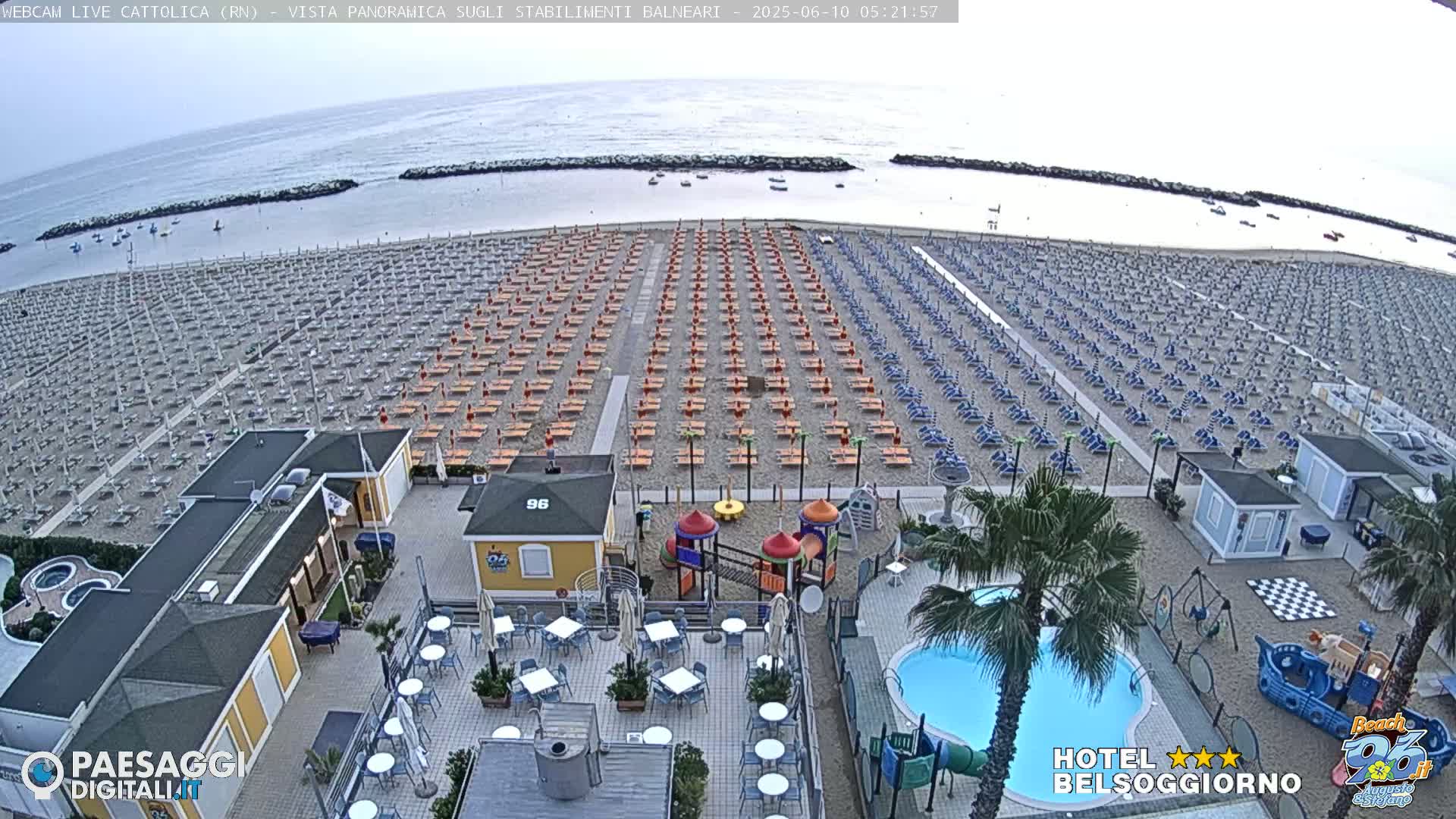 Cattolica Beach Live Cam -  Rimini, Emilia-Romagna, Italy