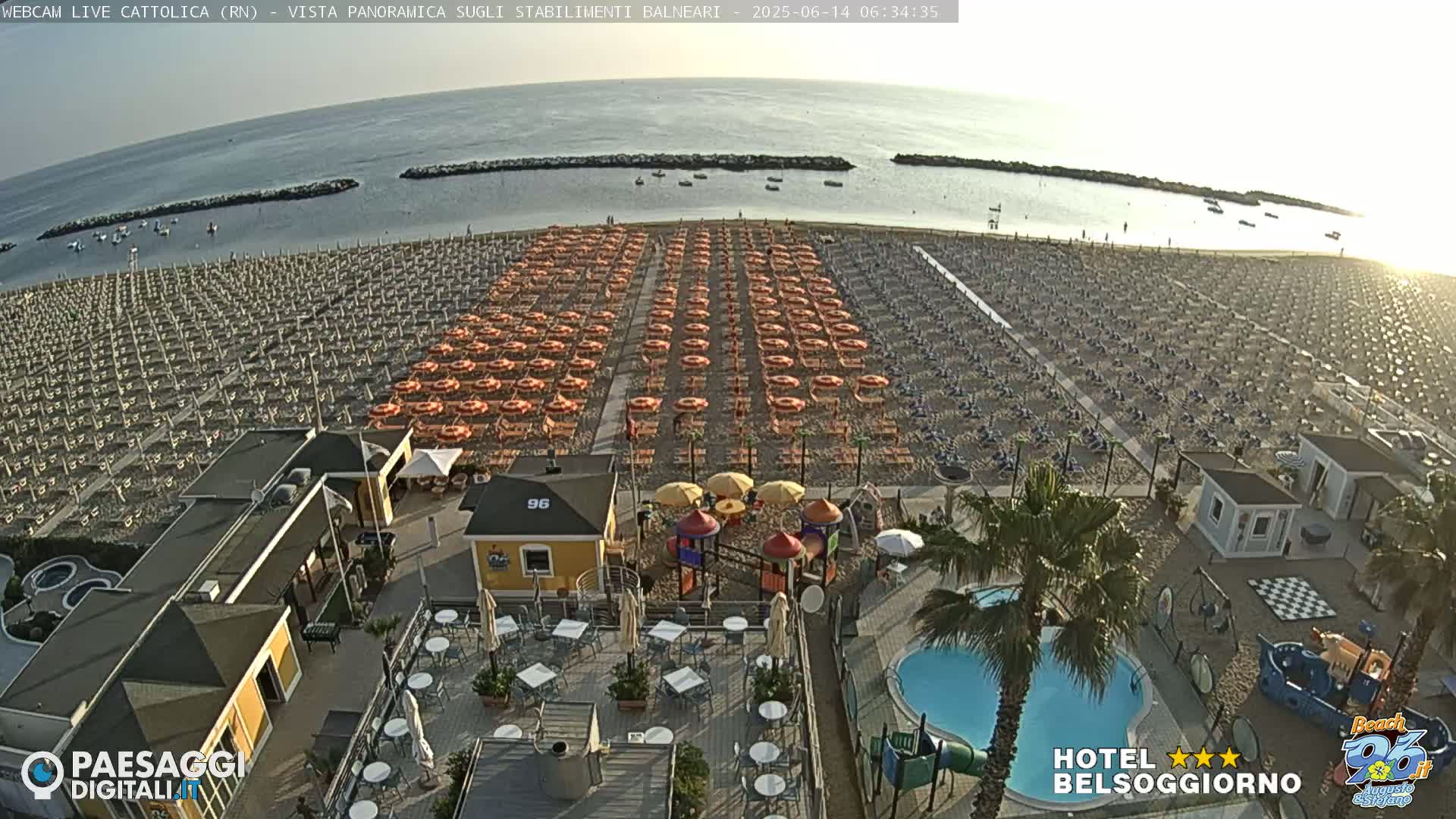 Cattolica Beach Live Cam -  Rimini, Emilia-Romagna, Italy