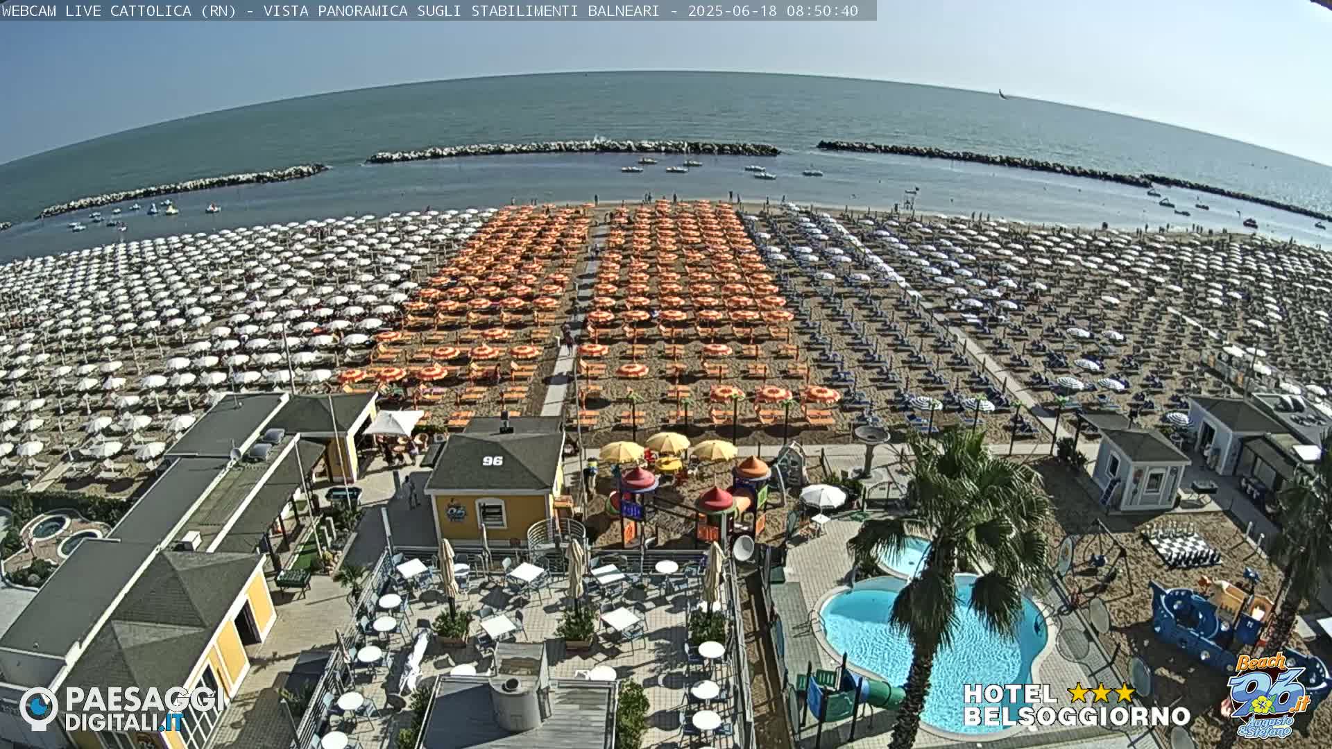 Cattolica Beach Live Cam -  Rimini, Emilia-Romagna, Italy