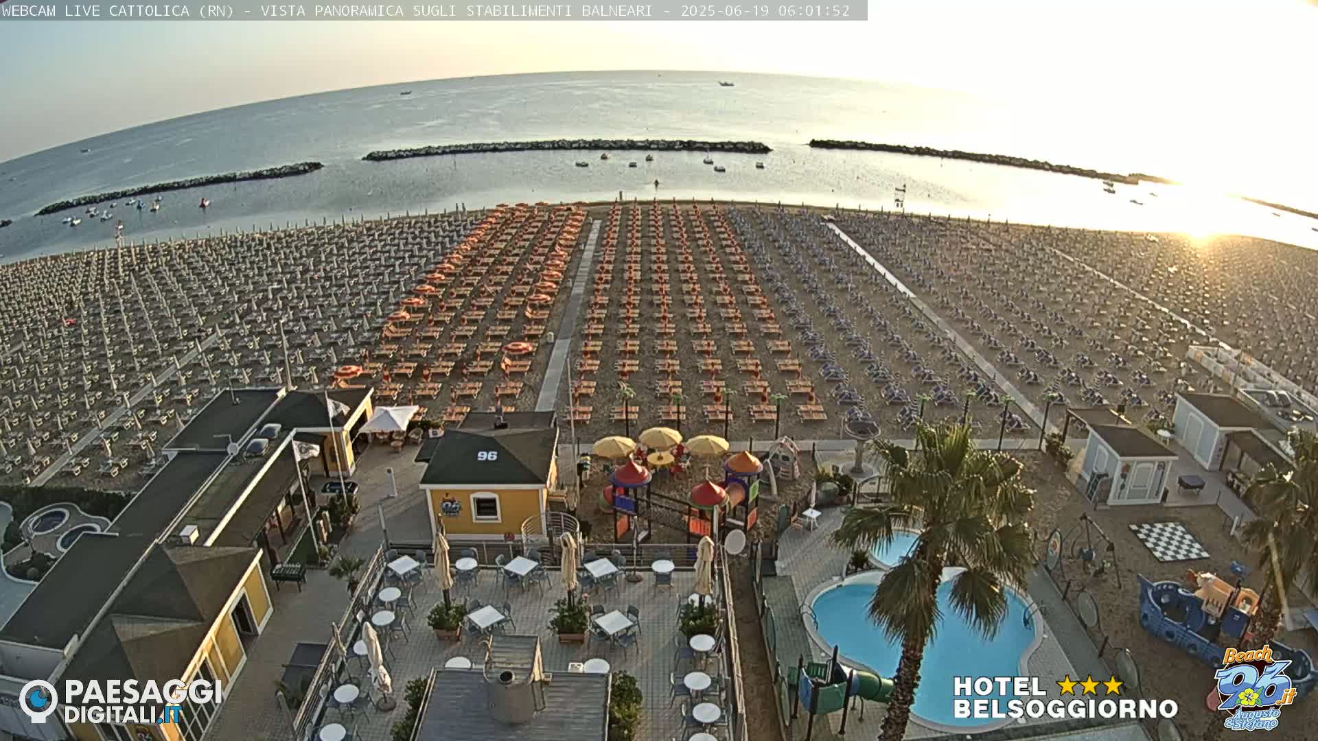 Cattolica Beach Live Cam -  Rimini, Emilia-Romagna, Italy