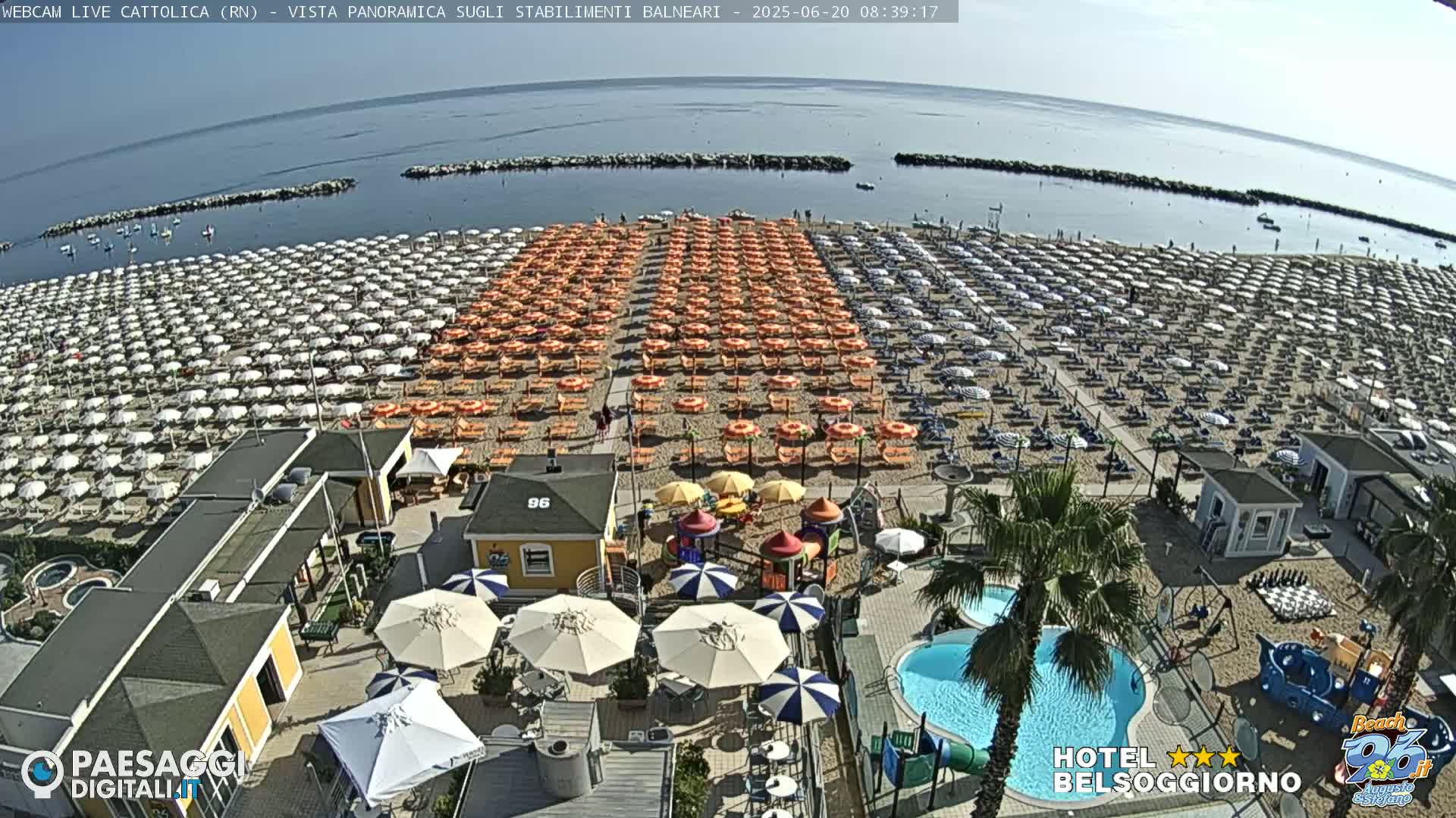 Cattolica Beach Live Cam -  Rimini, Emilia-Romagna, Italy