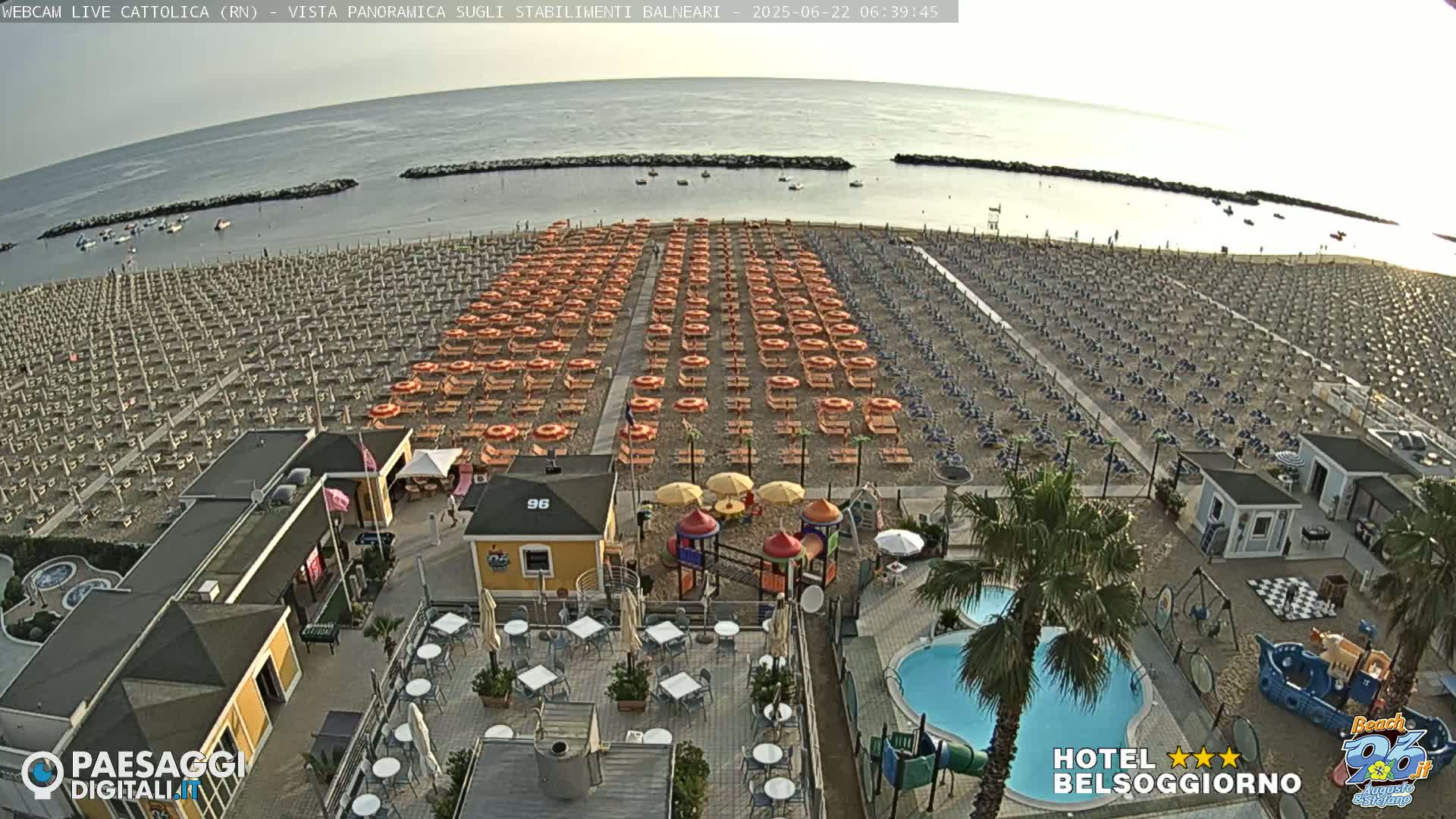 Cattolica Beach Live Cam -  Rimini, Emilia-Romagna, Italy