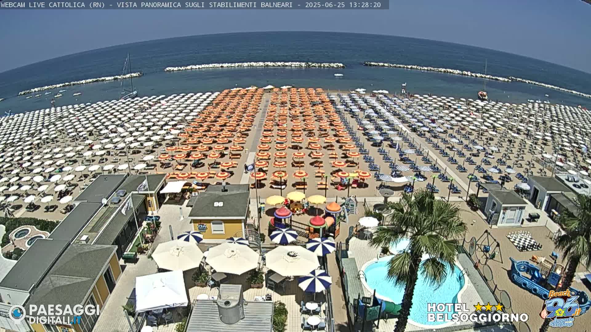 Cattolica Beach Live Cam -  Rimini, Emilia-Romagna, Italy