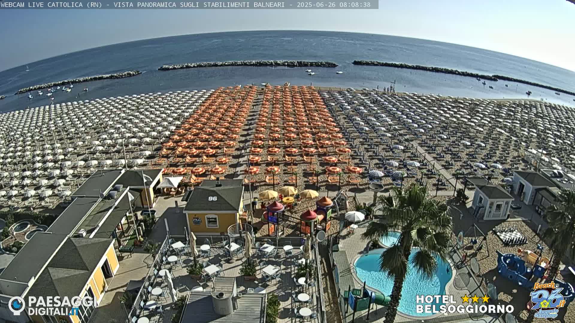 Cattolica Beach Live Cam -  Rimini, Emilia-Romagna, Italy