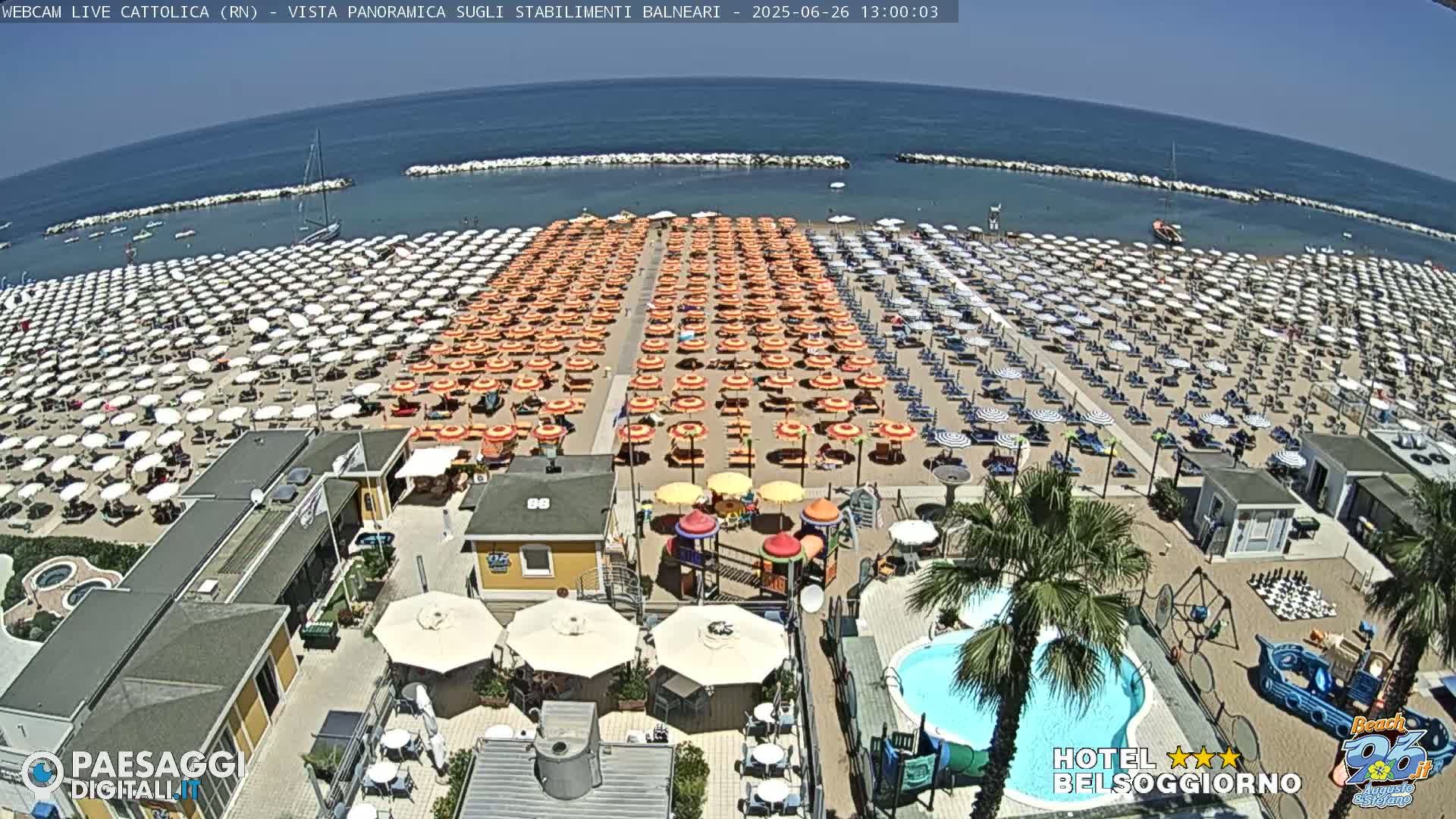 Cattolica Beach Live Cam -  Rimini, Emilia-Romagna, Italy