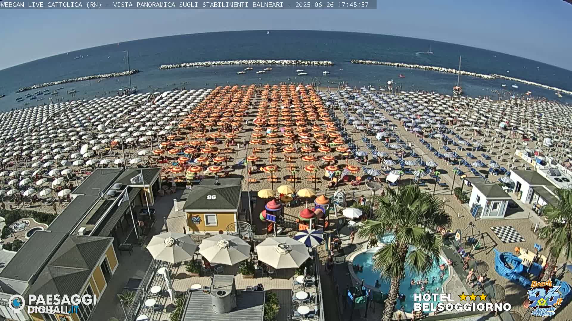 Cattolica Beach Live Cam -  Rimini, Emilia-Romagna, Italy