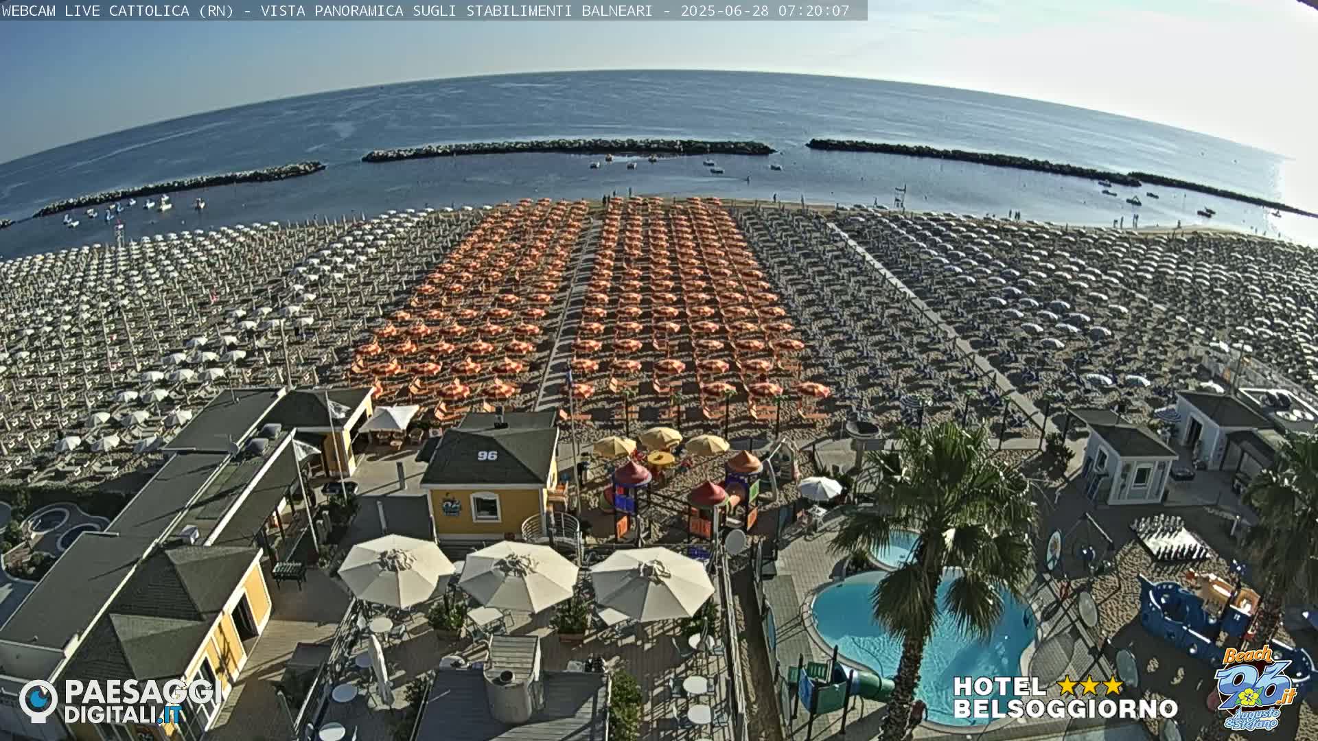 Cattolica Beach Live Cam -  Rimini, Emilia-Romagna, Italy
