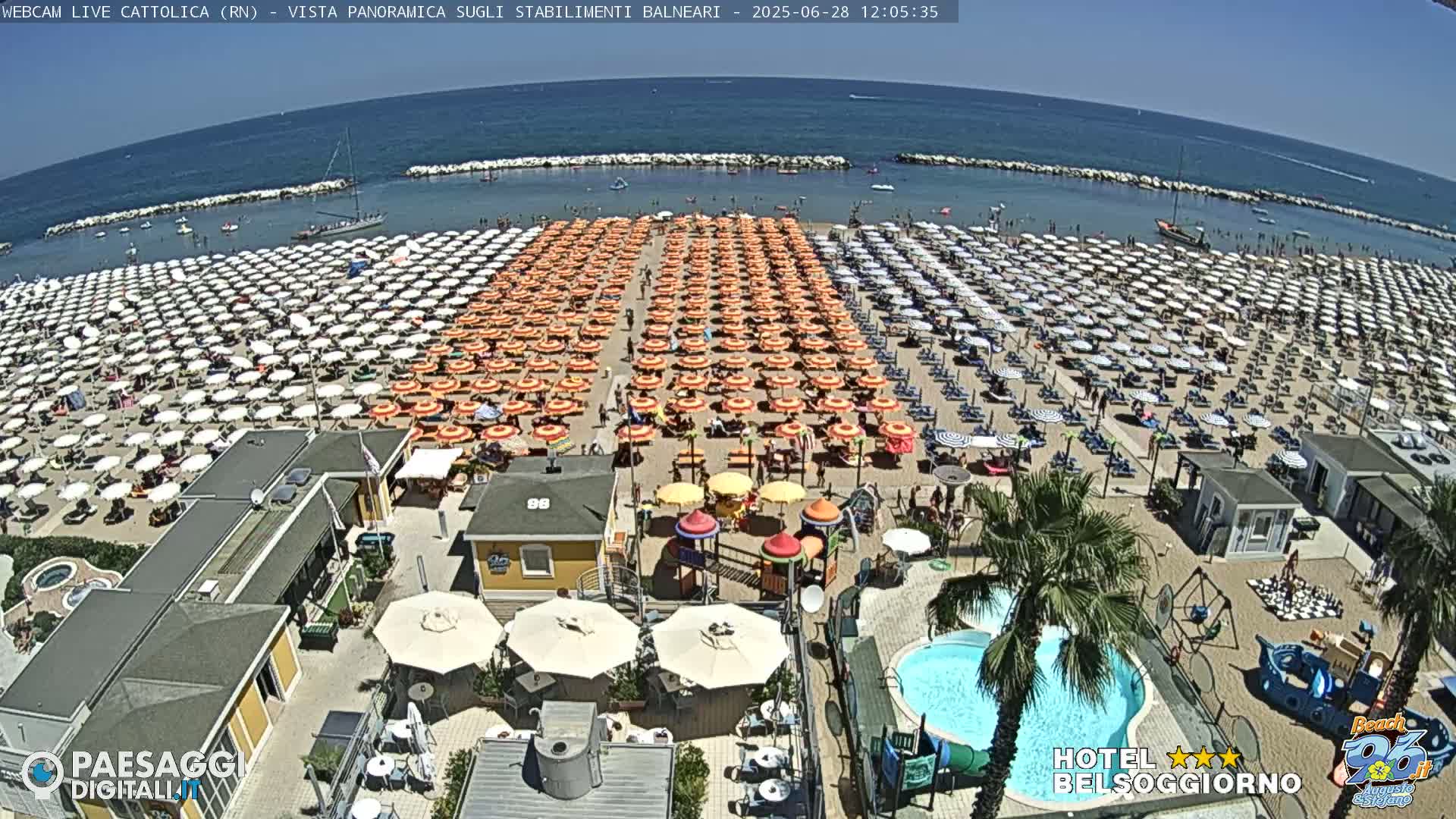 Cattolica Beach Live Cam -  Rimini, Emilia-Romagna, Italy