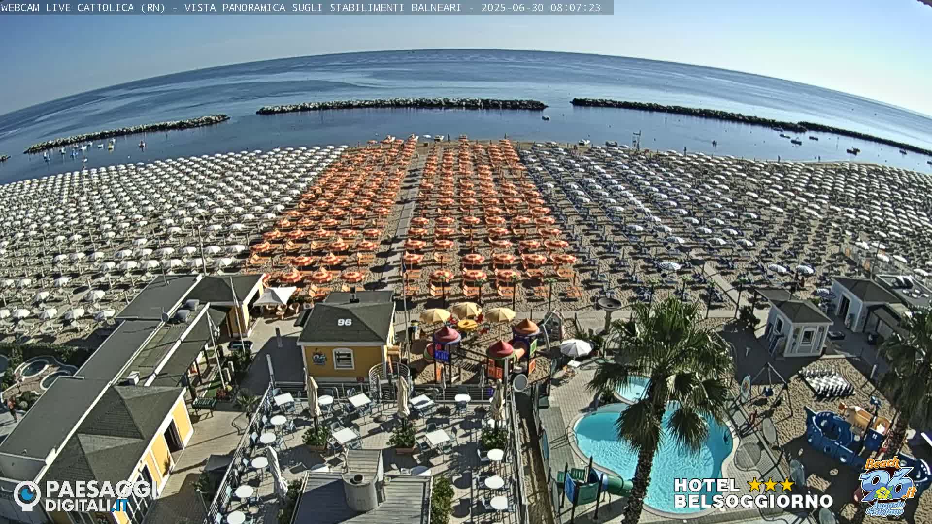 Cattolica Beach Live Cam -  Rimini, Emilia-Romagna, Italy