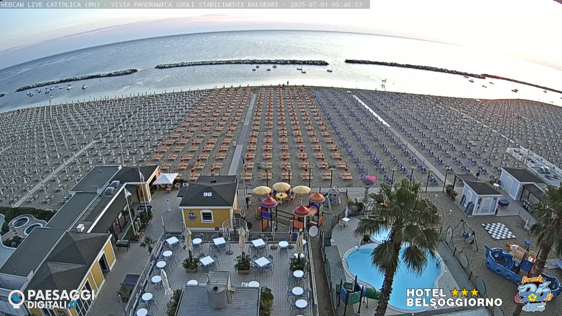 Cattolica Beach Live Cam -  Rimini, Emilia-Romagna, Italy