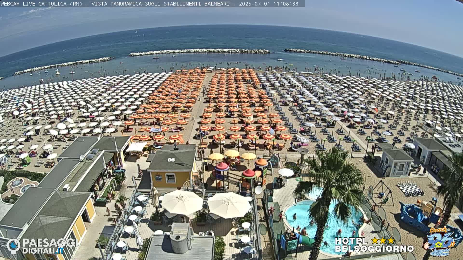 Cattolica Beach Live Cam -  Rimini, Emilia-Romagna, Italy