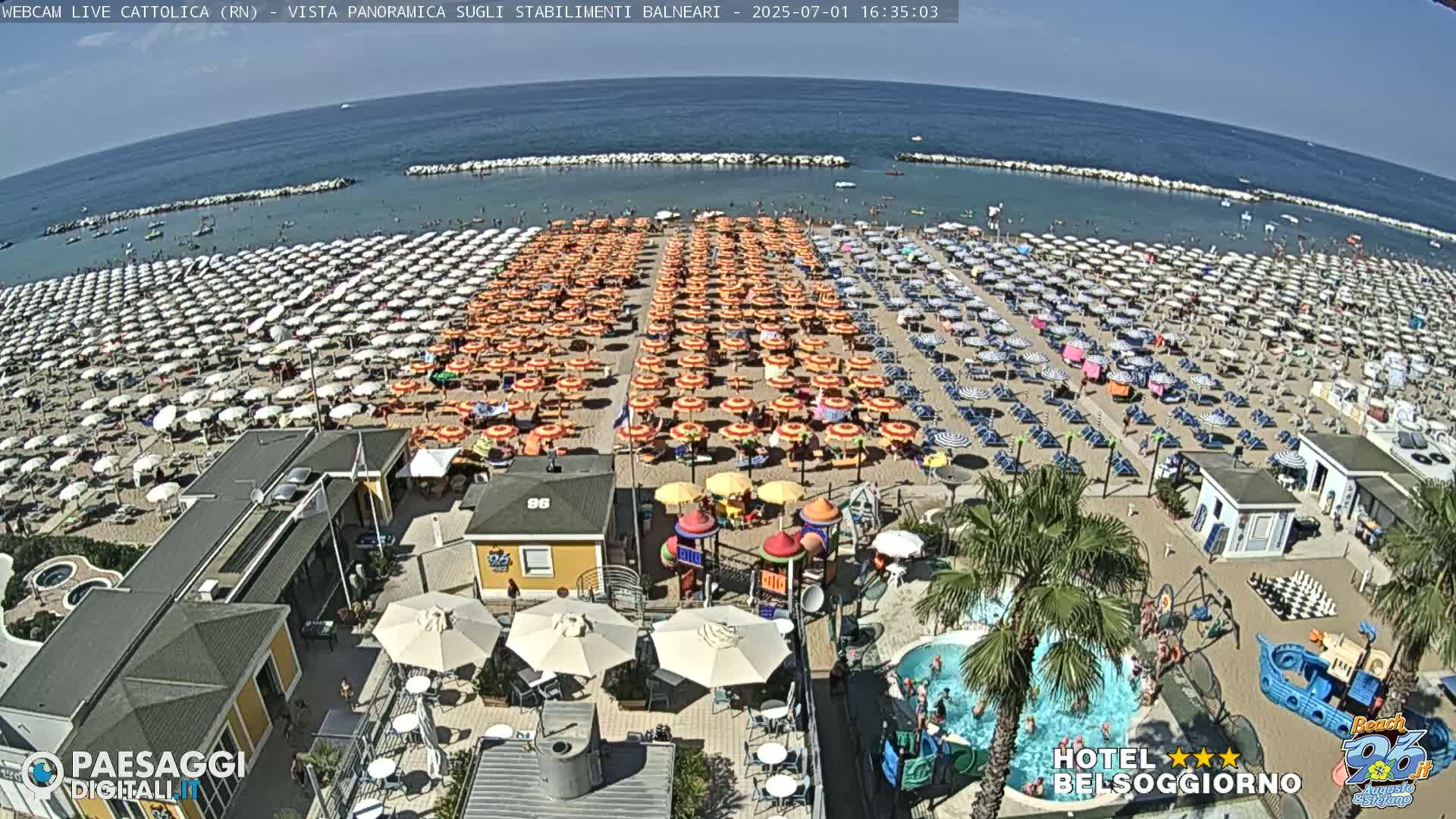 Cattolica Beach Live Cam -  Rimini, Emilia-Romagna, Italy