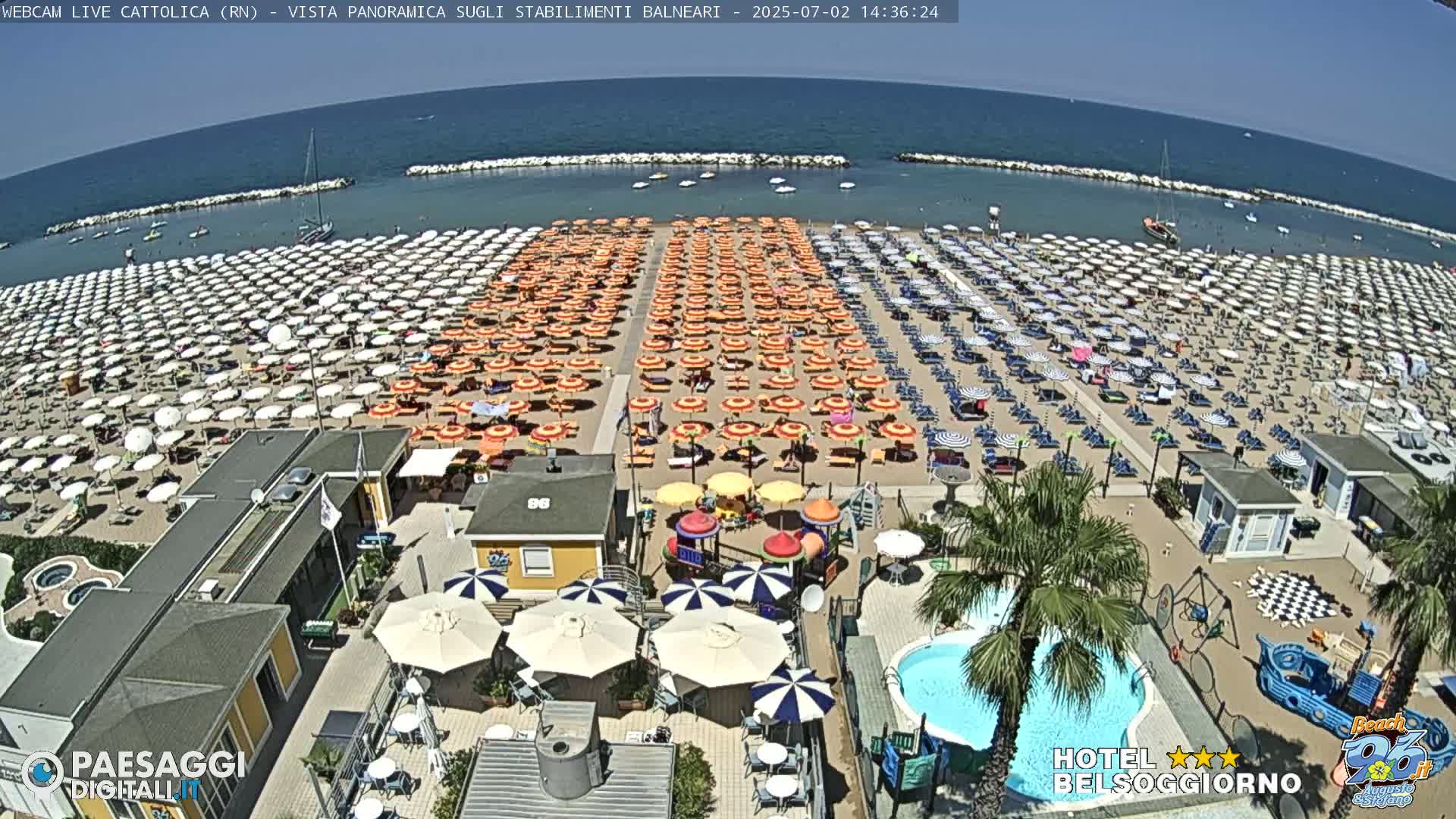 Cattolica Beach Live Cam -  Rimini, Emilia-Romagna, Italy