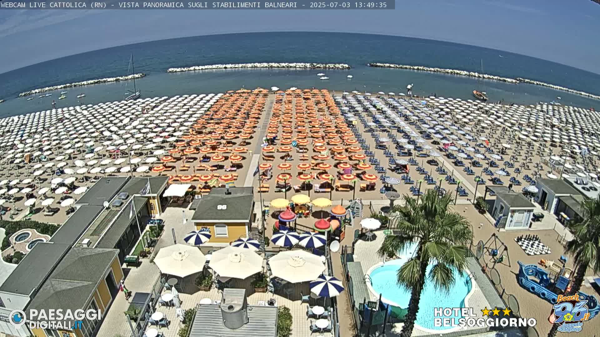 Cattolica Beach Live Cam -  Rimini, Emilia-Romagna, Italy