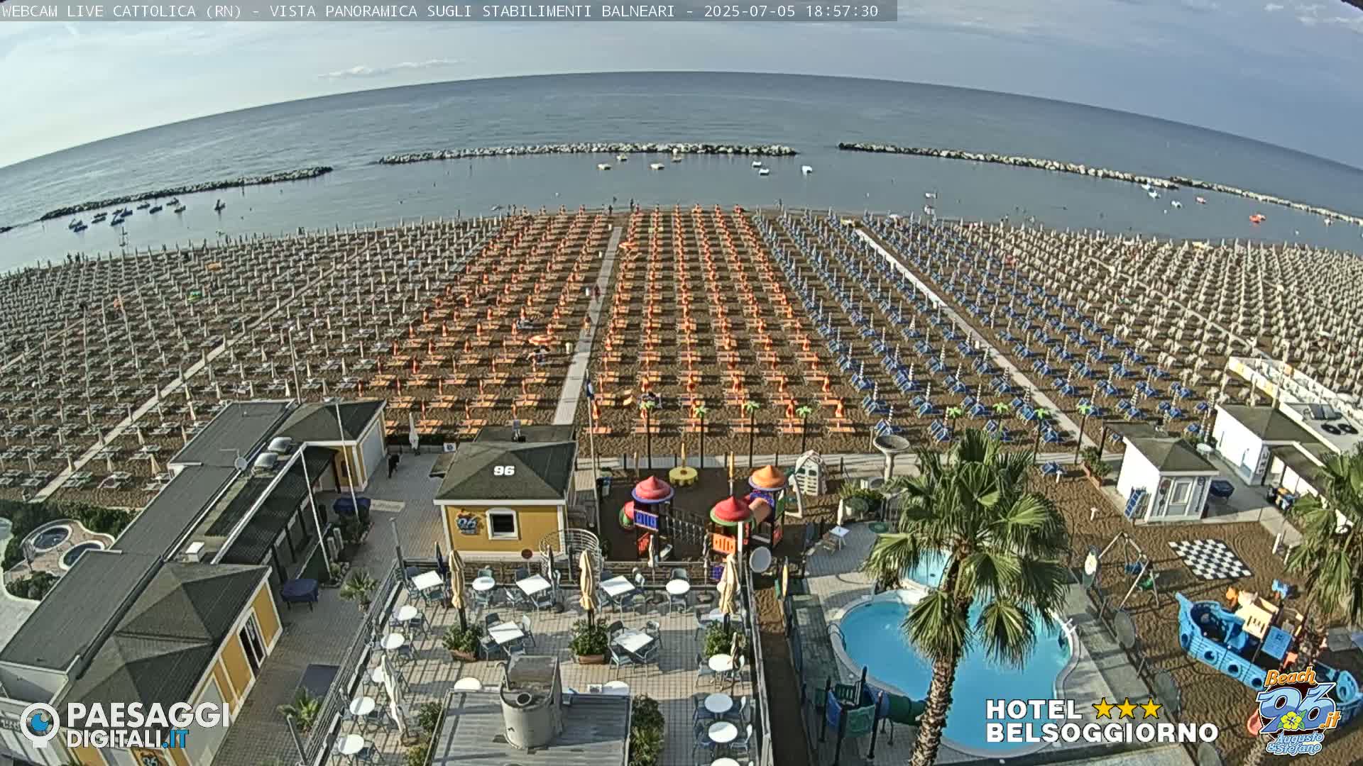 Cattolica Beach Live Cam -  Rimini, Emilia-Romagna, Italy