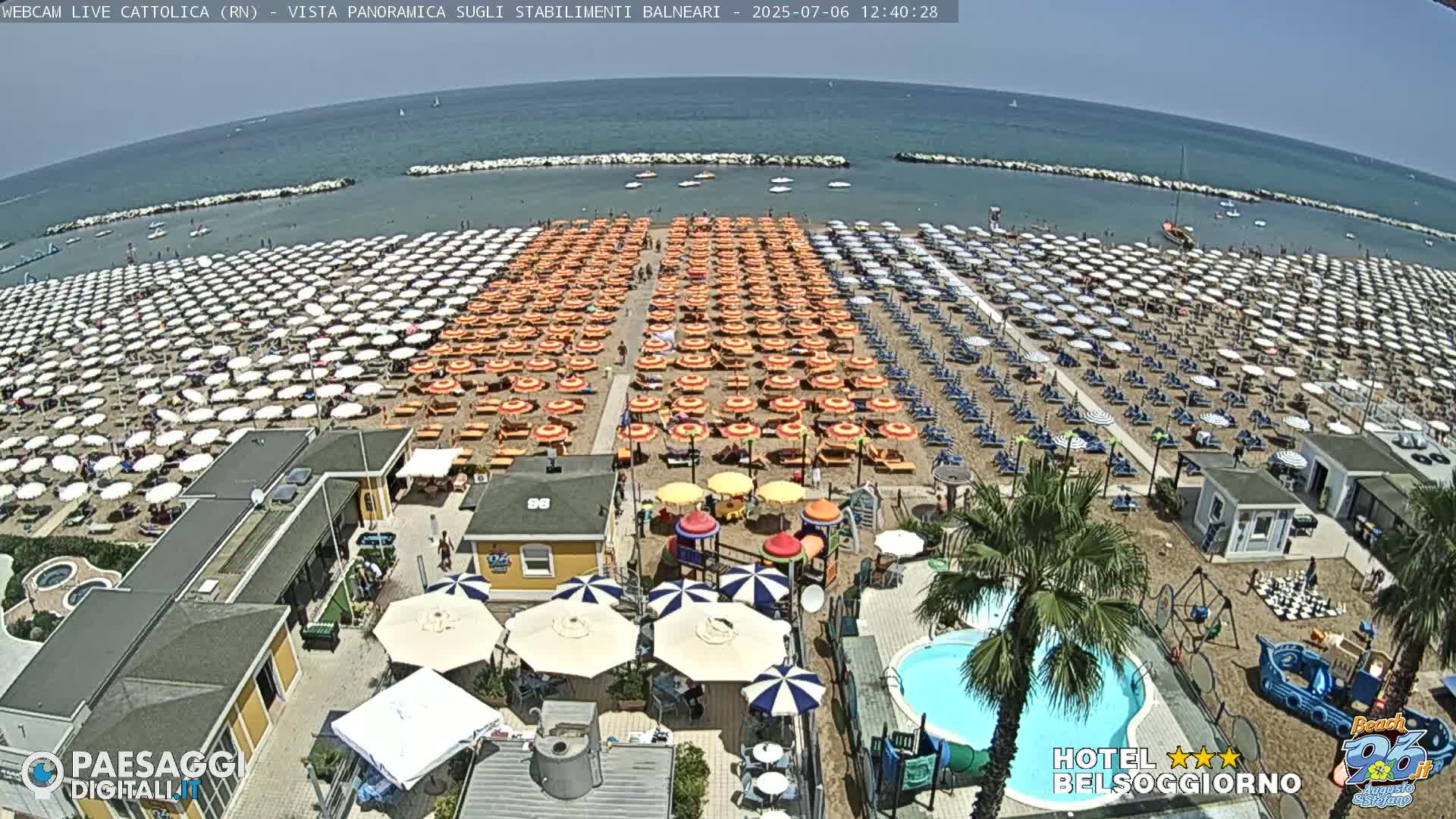 Cattolica Beach Live Cam -  Rimini, Emilia-Romagna, Italy