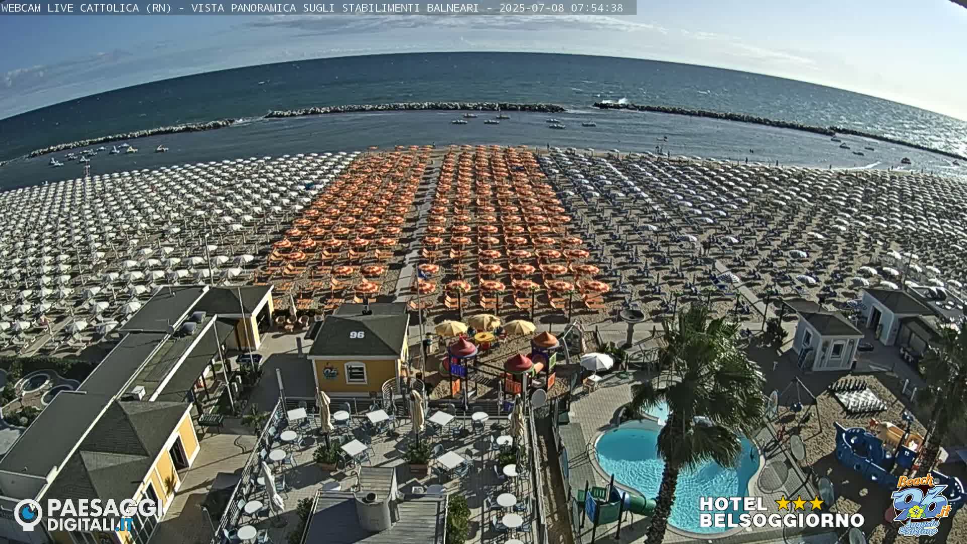 Cattolica Beach Live Cam -  Rimini, Emilia-Romagna, Italy