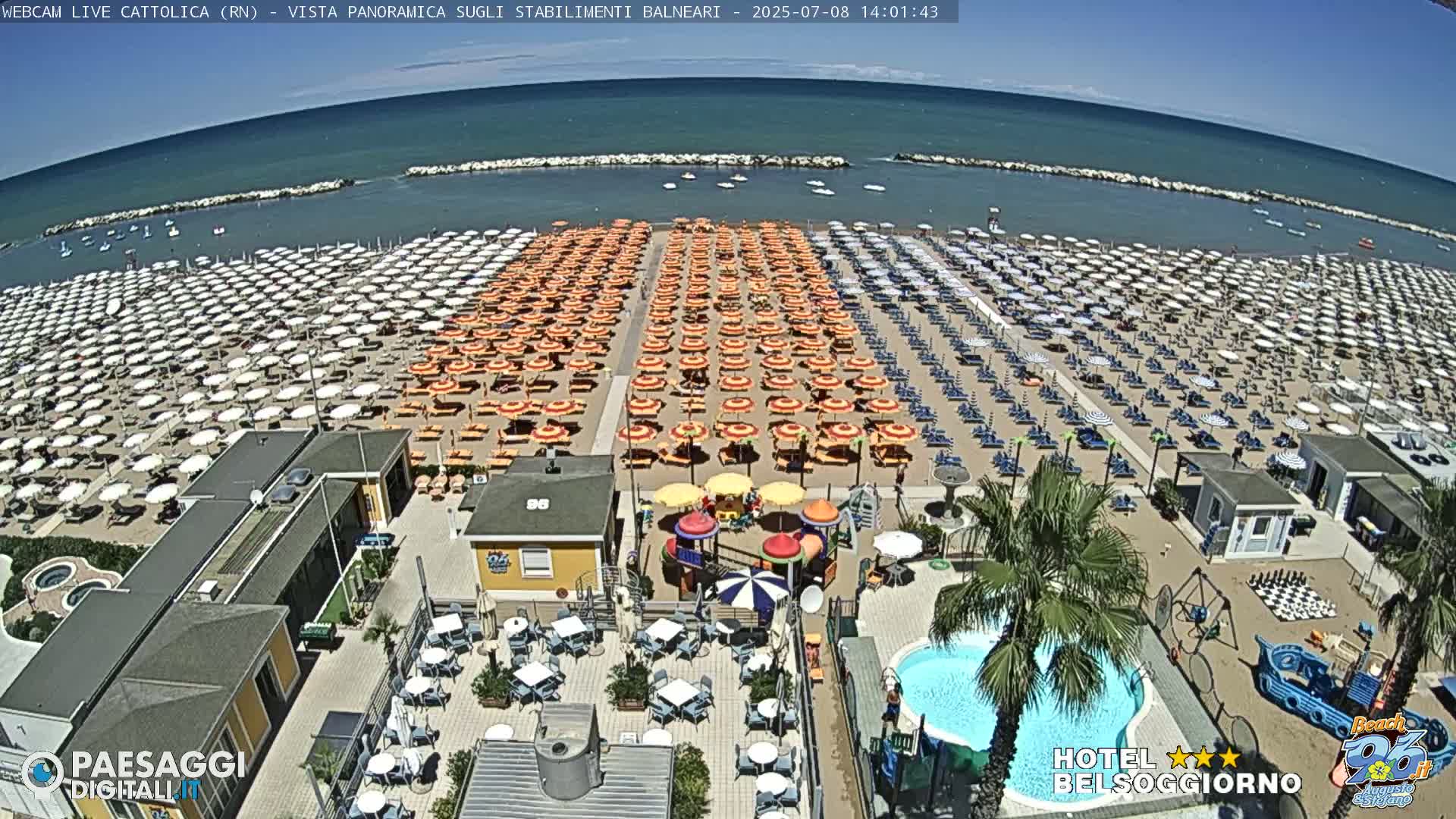 Cattolica Beach Live Cam -  Rimini, Emilia-Romagna, Italy