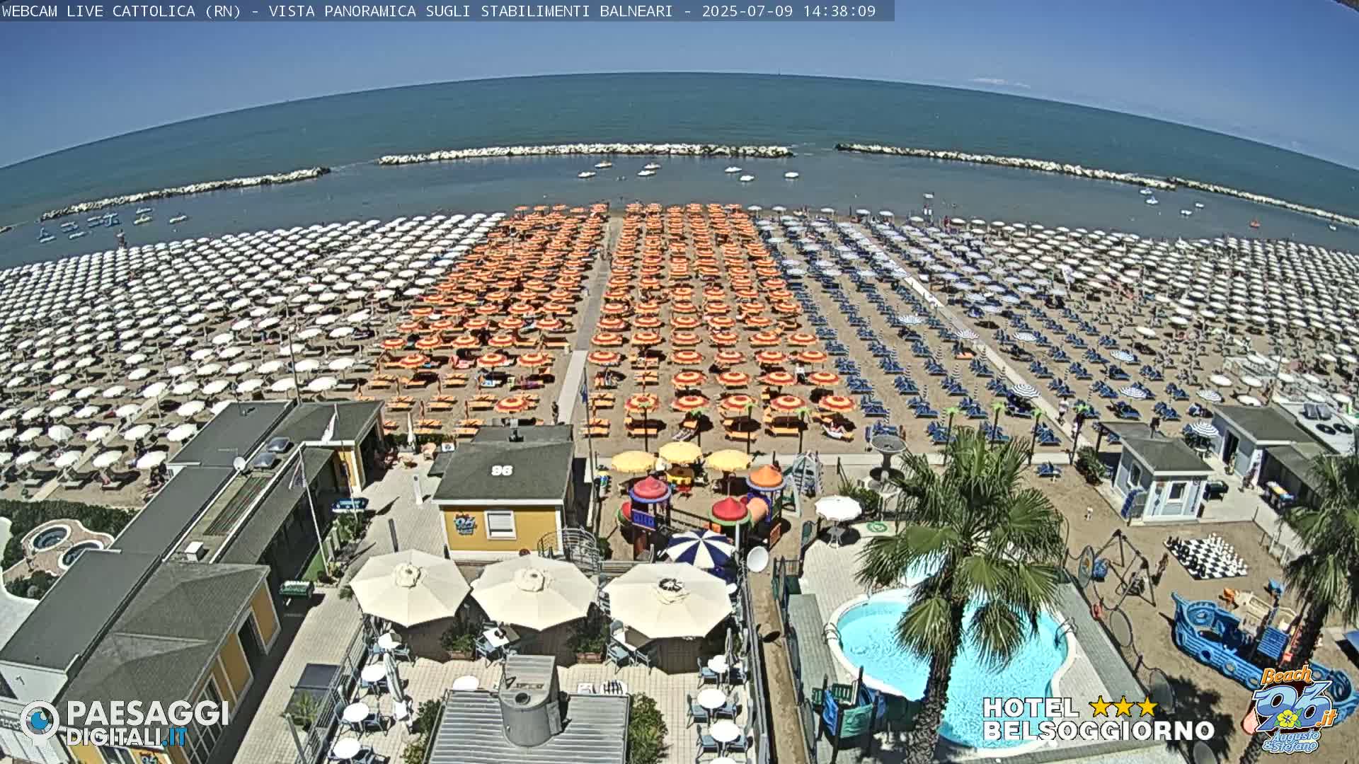 Cattolica Beach Live Cam -  Rimini, Emilia-Romagna, Italy