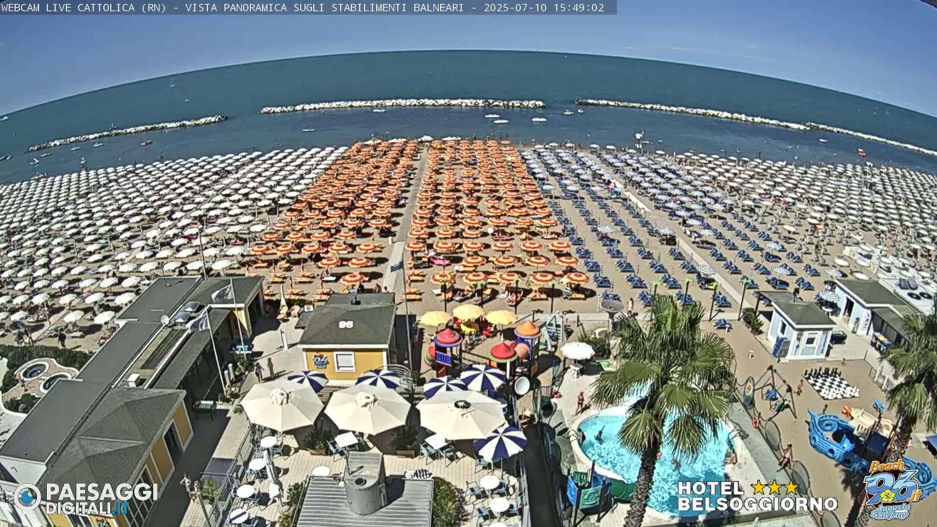 Cattolica Beach Live Cam -  Rimini, Emilia-Romagna, Italy