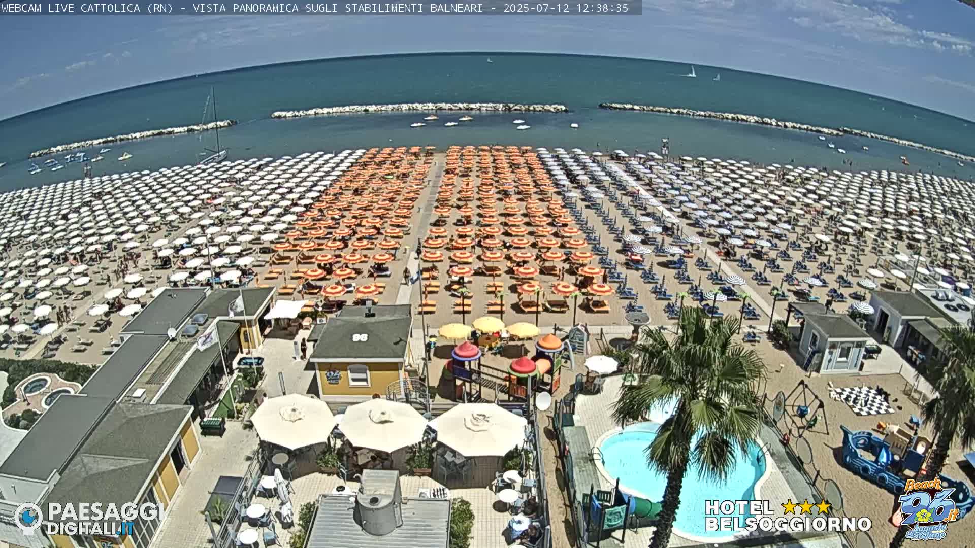 Cattolica Beach Live Cam -  Rimini, Emilia-Romagna, Italy