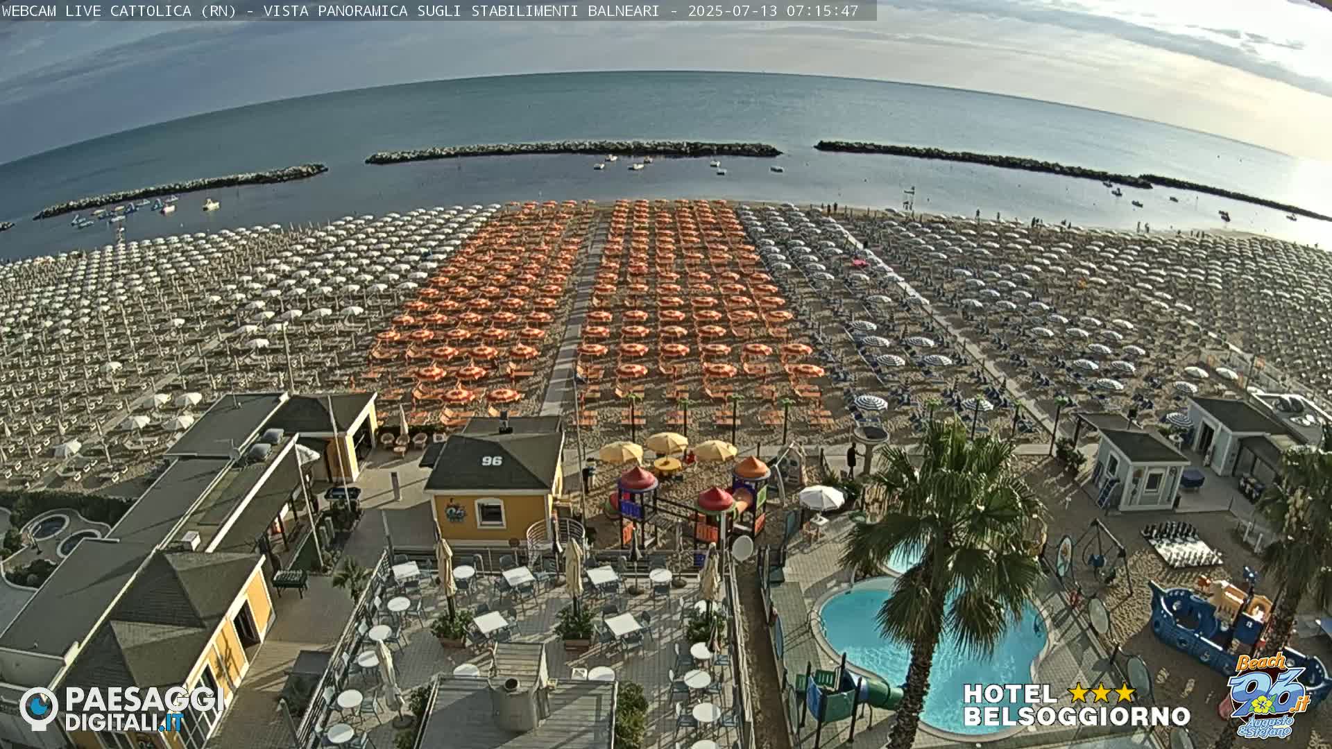 Cattolica Beach Live Cam -  Rimini, Emilia-Romagna, Italy
