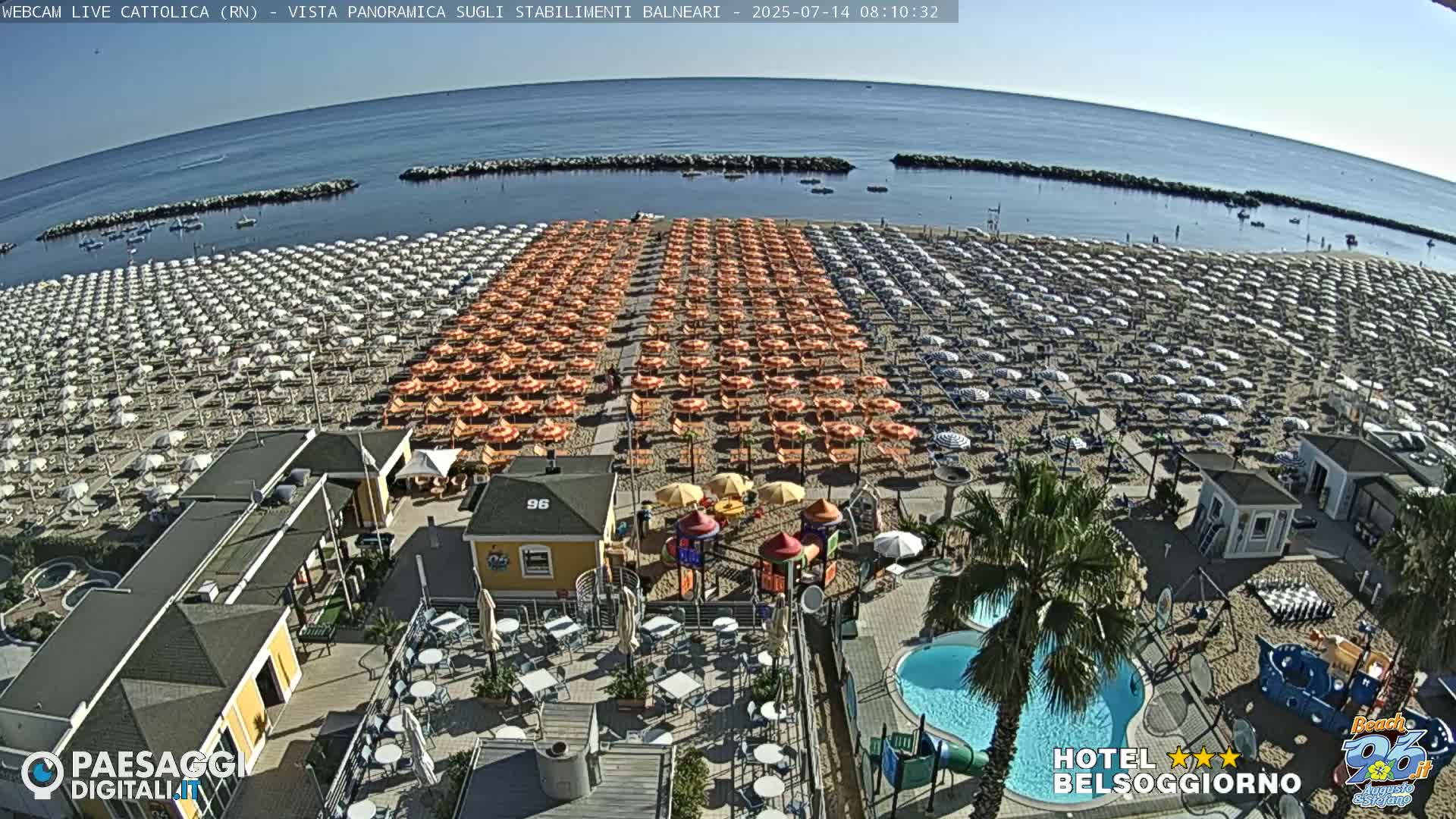 Cattolica Beach Live Cam -  Rimini, Emilia-Romagna, Italy